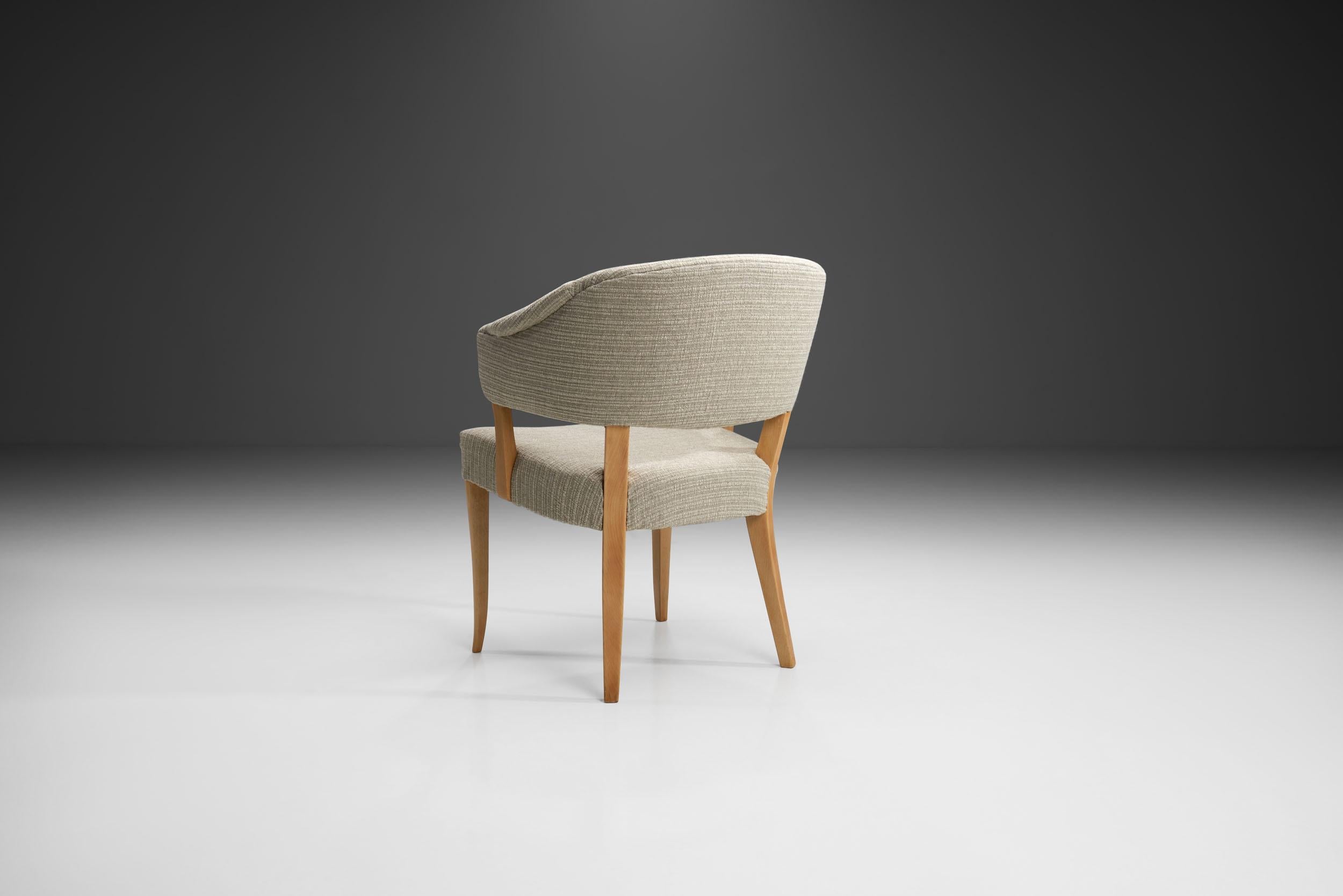 Wood “Lata Greven” Pair of Armchairs by Carl Malmsten for AB OH Sjögren, Sweden, 1953