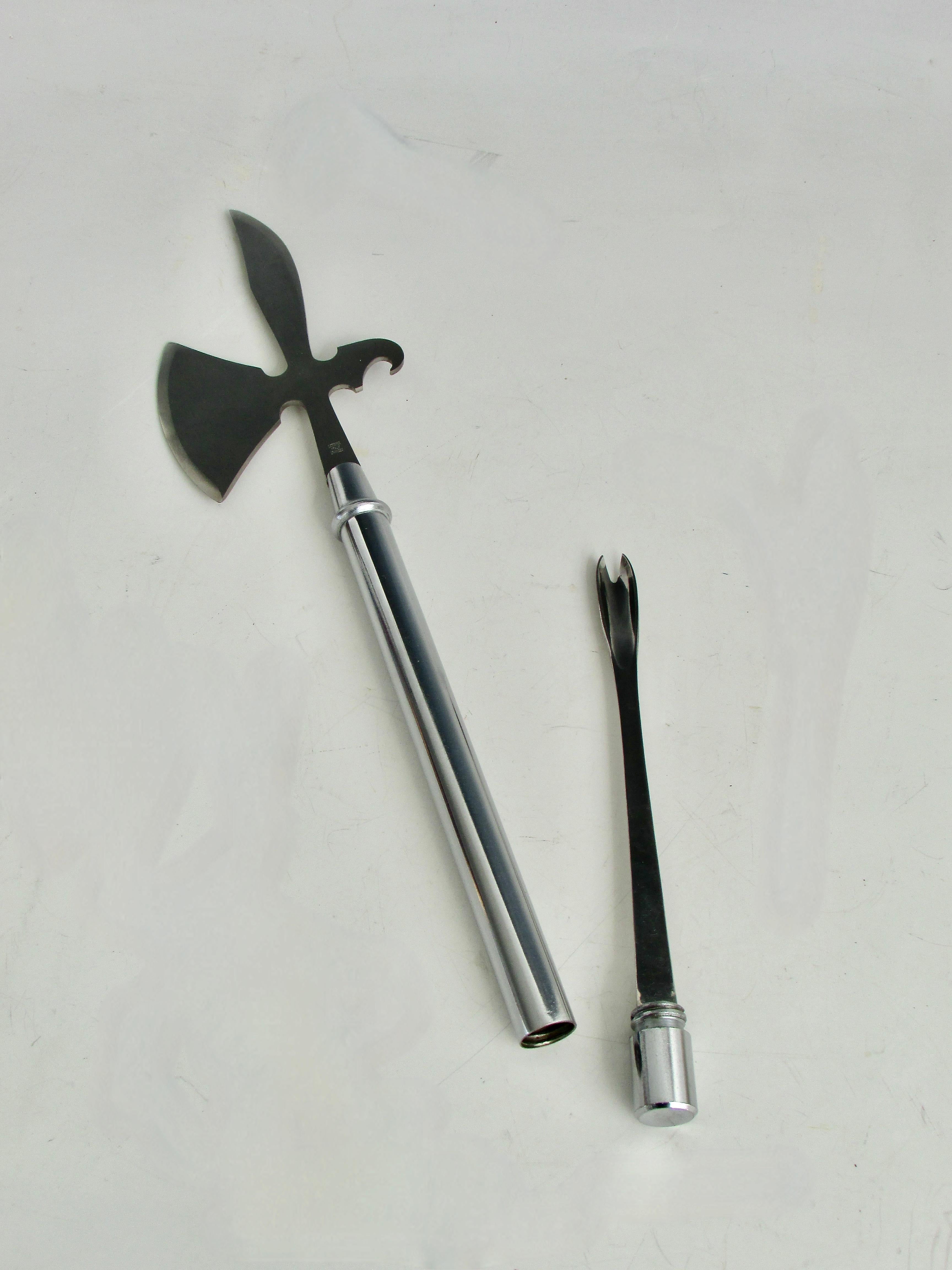 Stainless Steel Latama Italy Medieval Halberd styled Bar Cocktail Tool For Sale