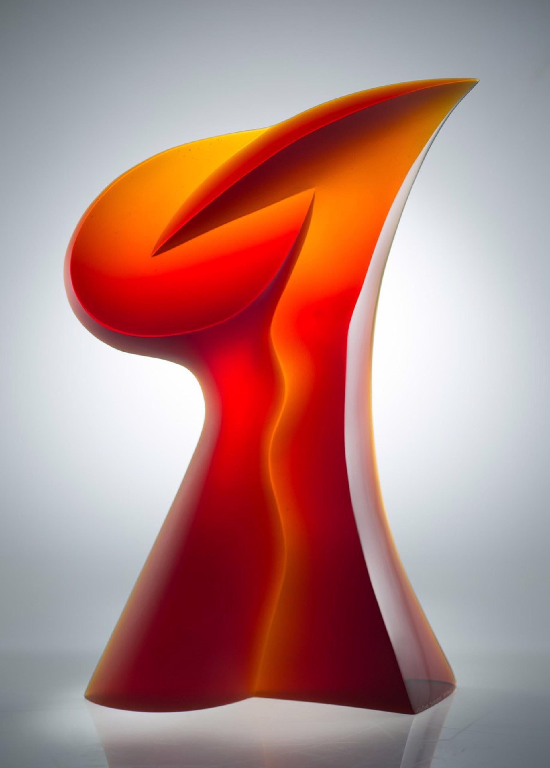 Embrace in Red - Sculpture by Latchezar Boydjiev