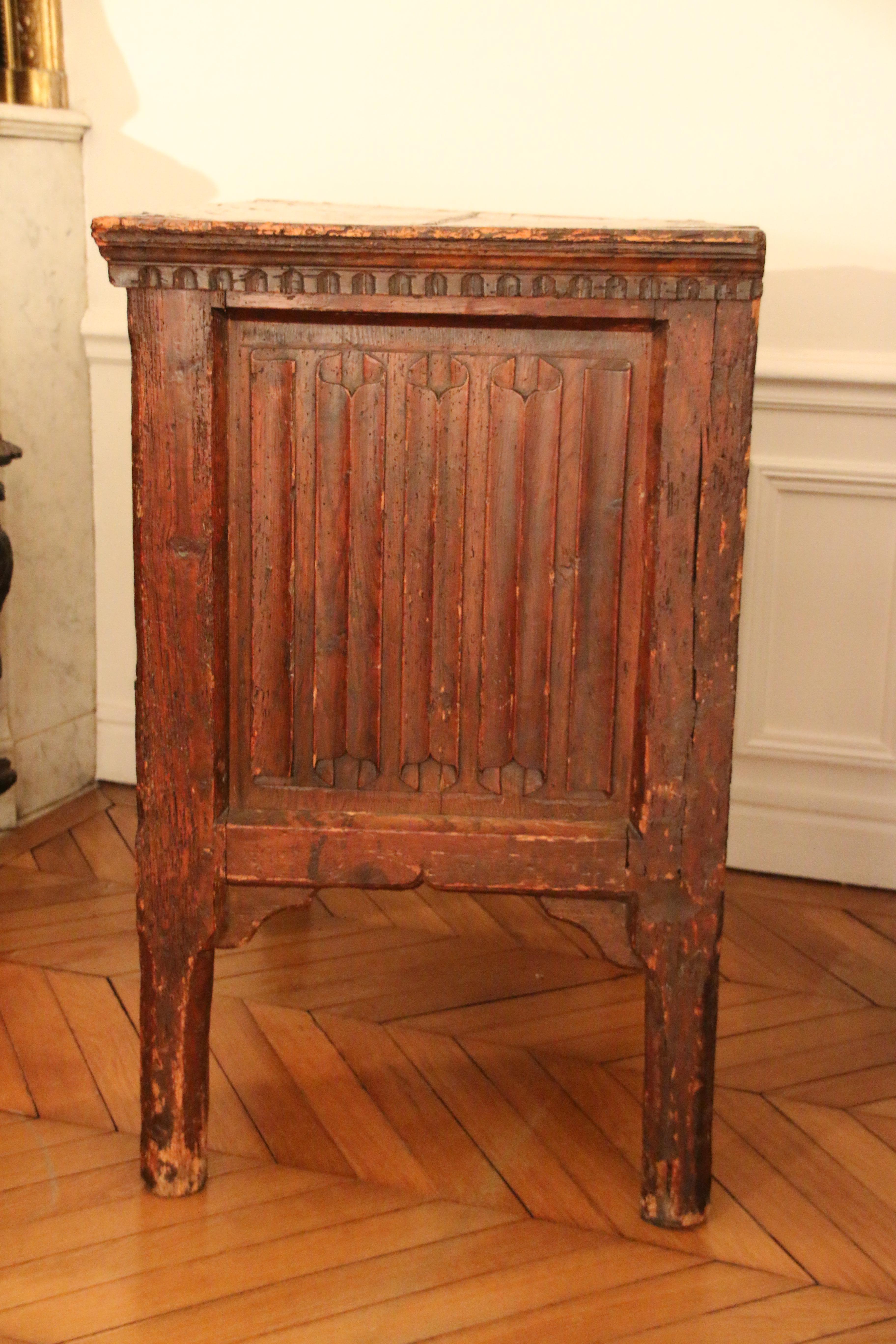 Gothic Late 15th Century Sacristy Cabinet from Normandy 'France'