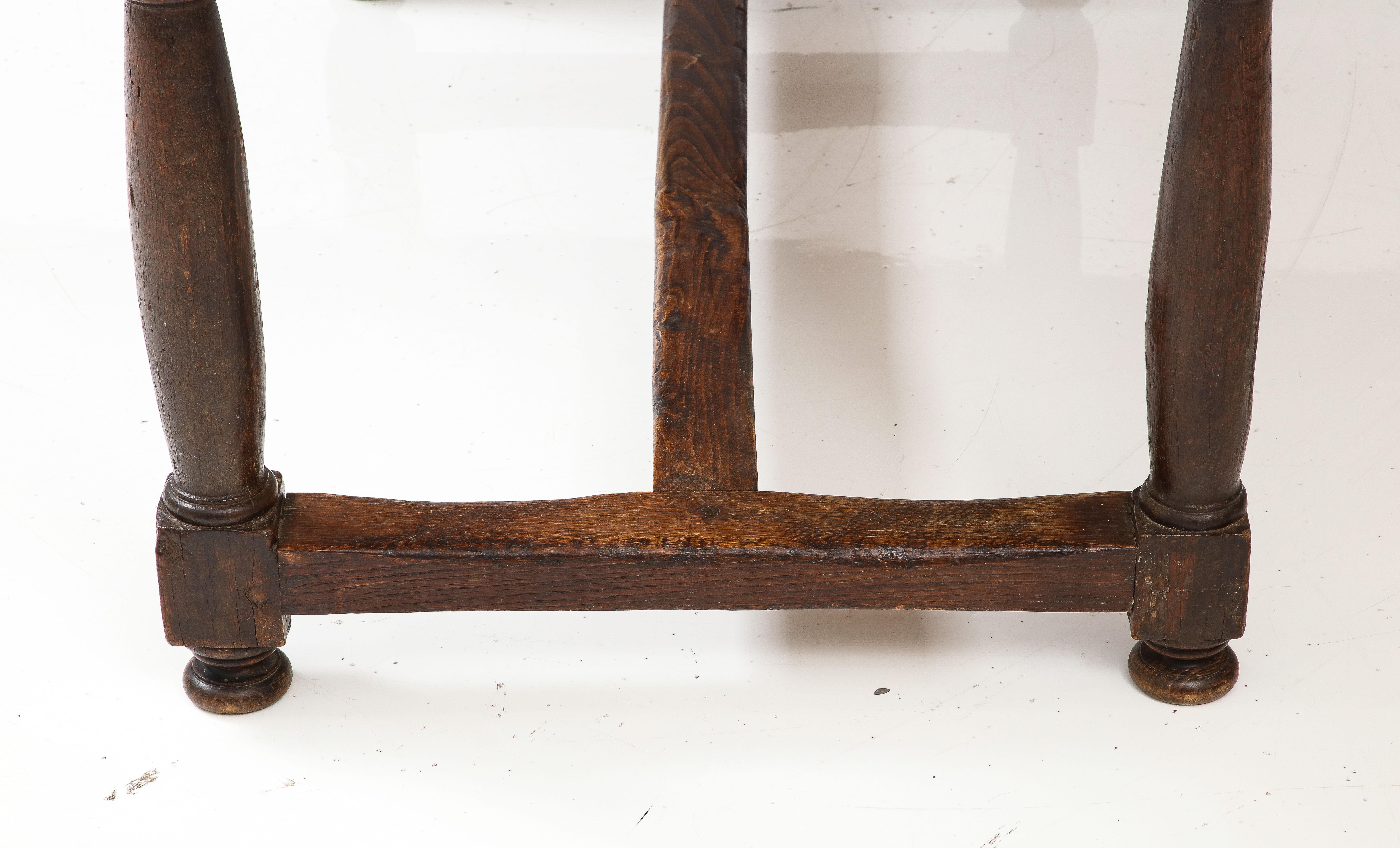 Late 16th C. Spanish Walnut Table with Iron Pulls & Drawers For Sale 10