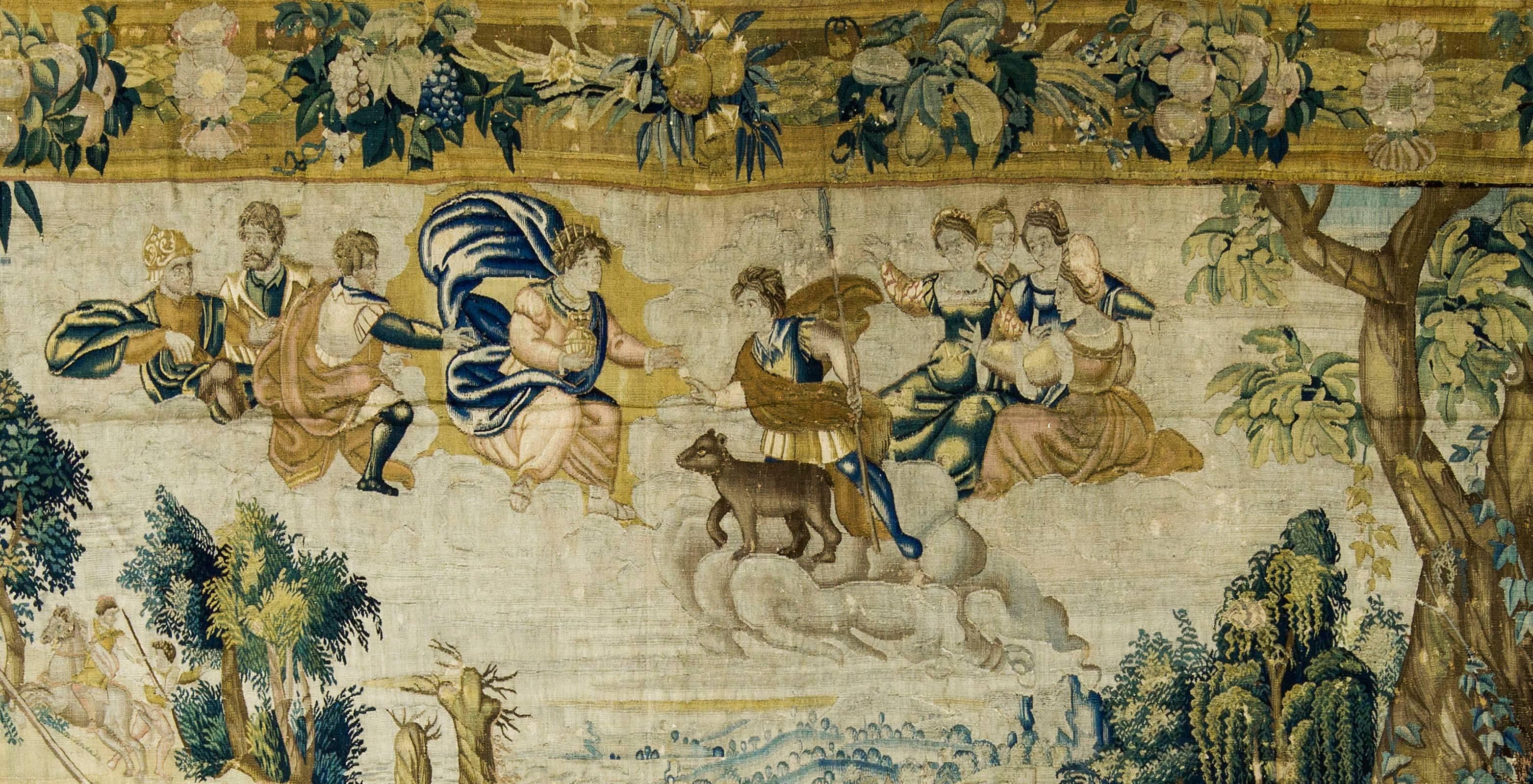 Hand-Woven Late 16th Century Audenarde Mythological Tapestry 21'6 x 11'4 For Sale