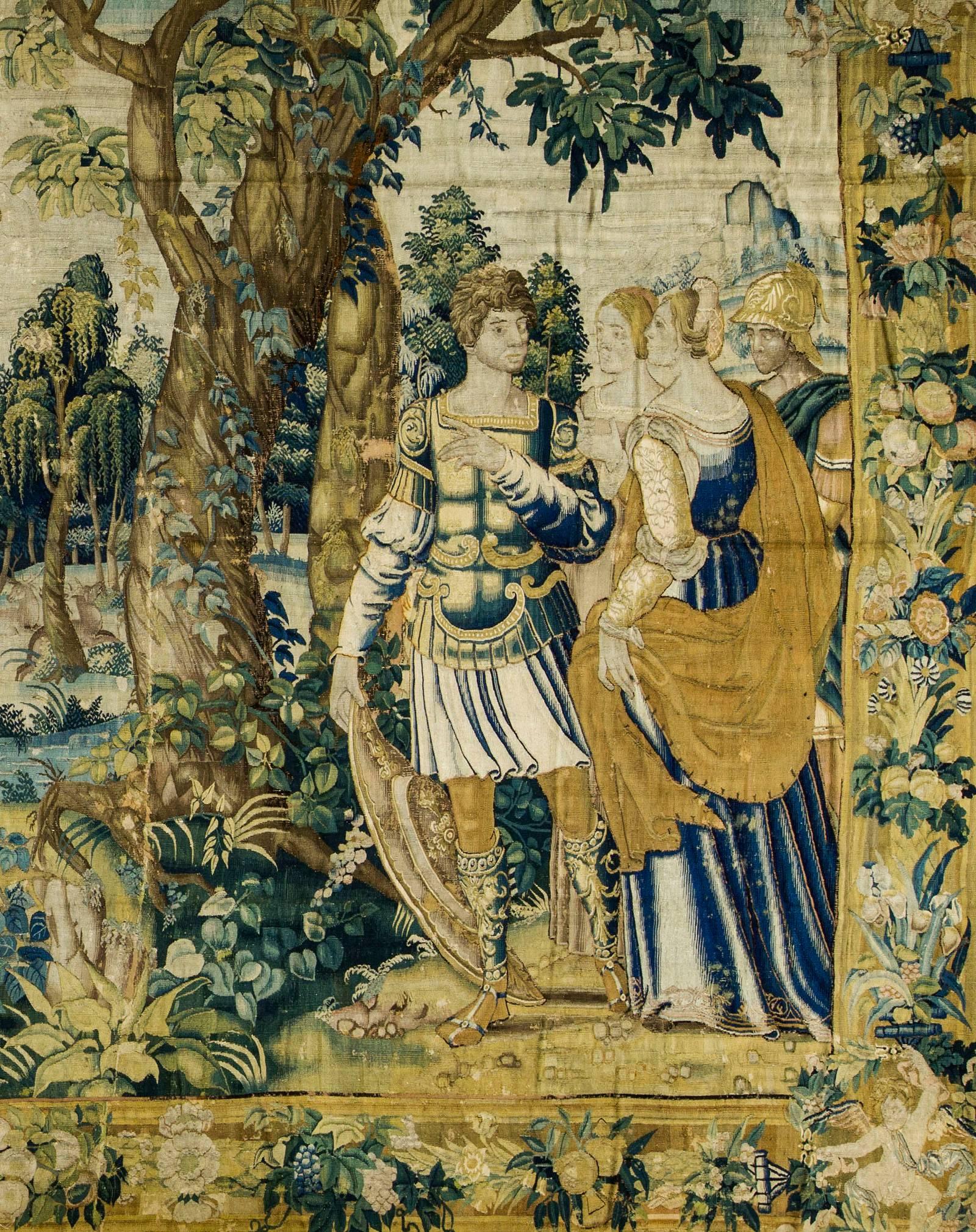 Tapisserie Mythologique Audenarde de la fin du 16ème siècle 21'6 x 11'4 Excellent état - En vente à Secaucus, NJ
