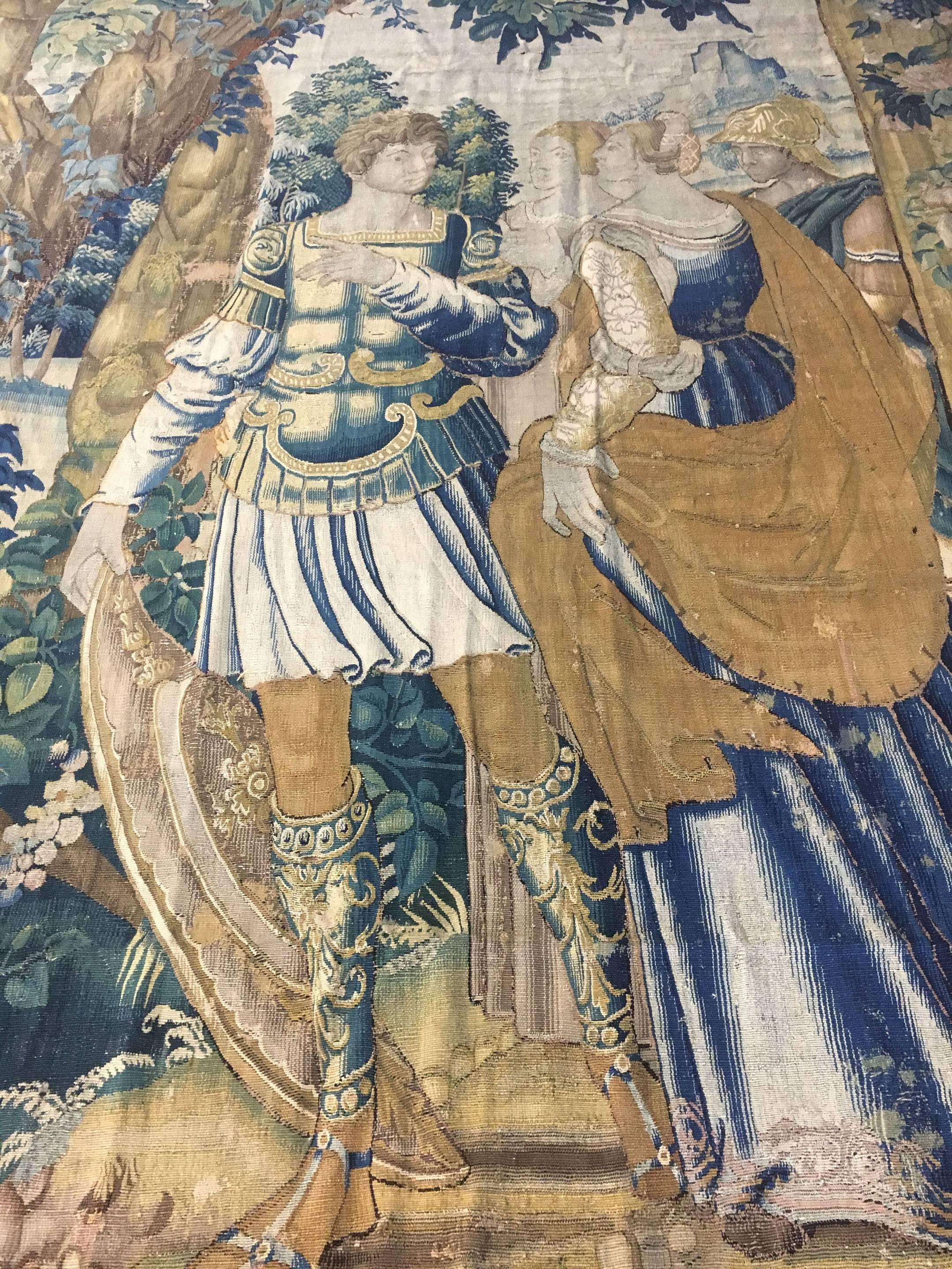 Laine Tapisserie Mythologique Audenarde de la fin du 16ème siècle 21'6 x 11'4 en vente