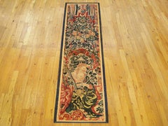 Late 16th Century Brussels Historical Tapestry Panel, Vertical, Woman & Flowers