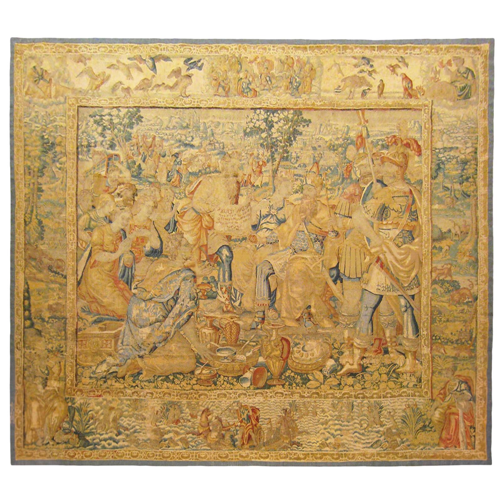 Late 16th Century Brussels Historical Tapestry, with Famed Roman General Scipio
