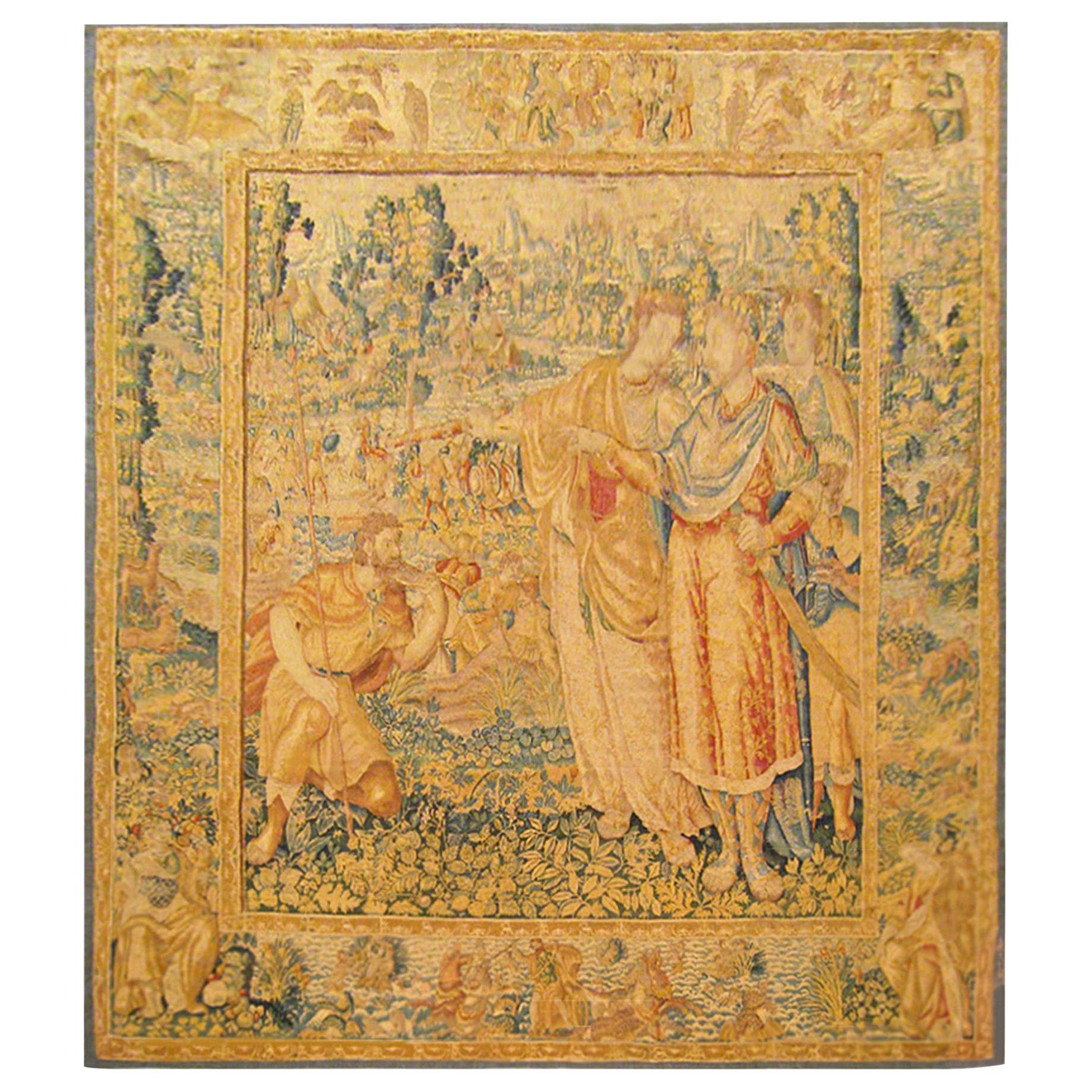 Late 16th Century Brussels Historical Tapestry with the Roman General Scipio For Sale