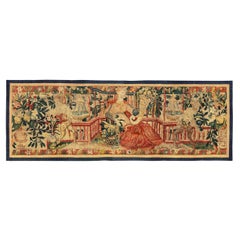 Late 16th Century Brussels Mythological Tapestry, Horizontal, Woman & Cornucopia