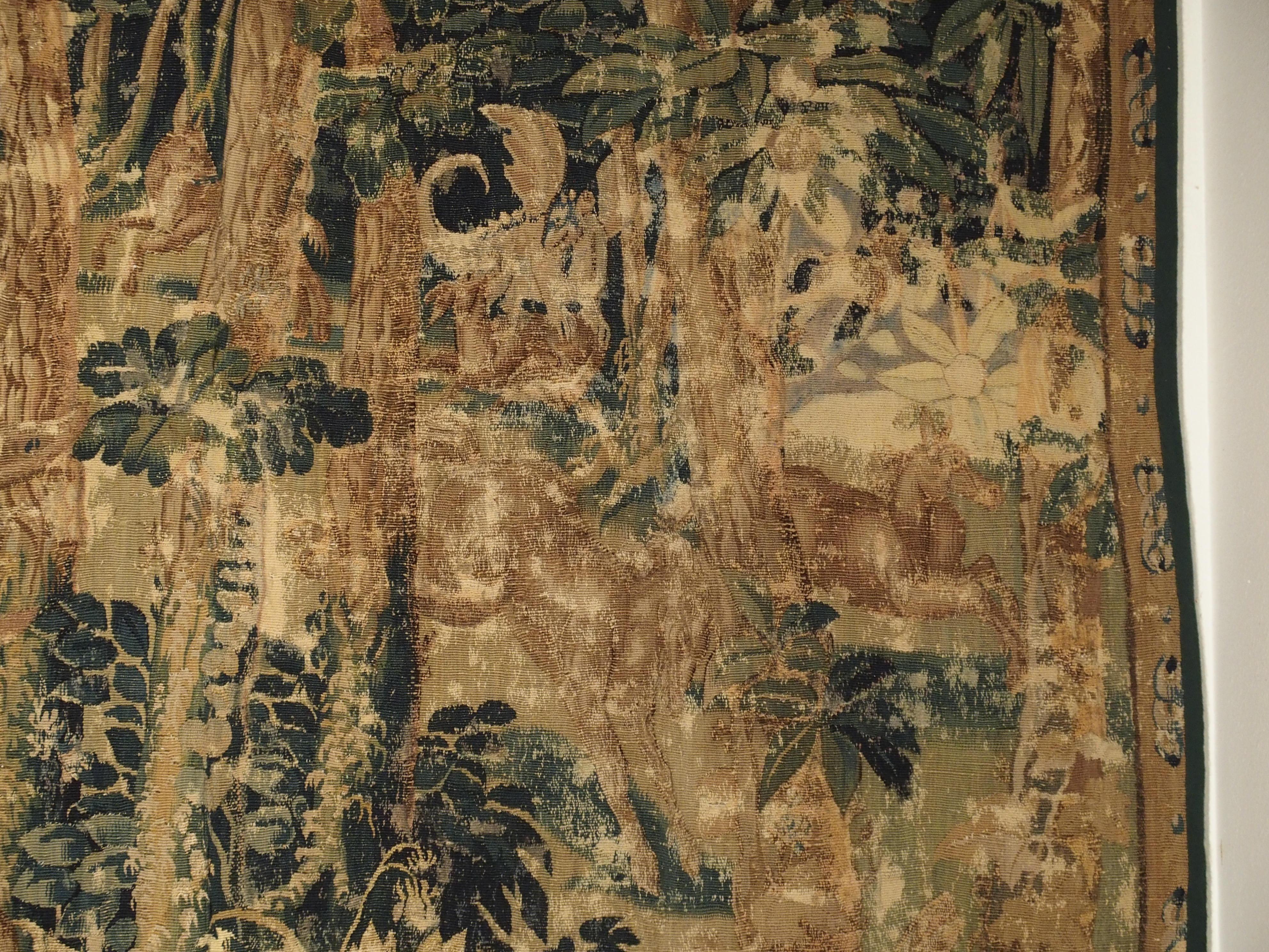 Late 16th Century Flemish Game Park Tapestry with Unicorn, Stag, and Boar 4
