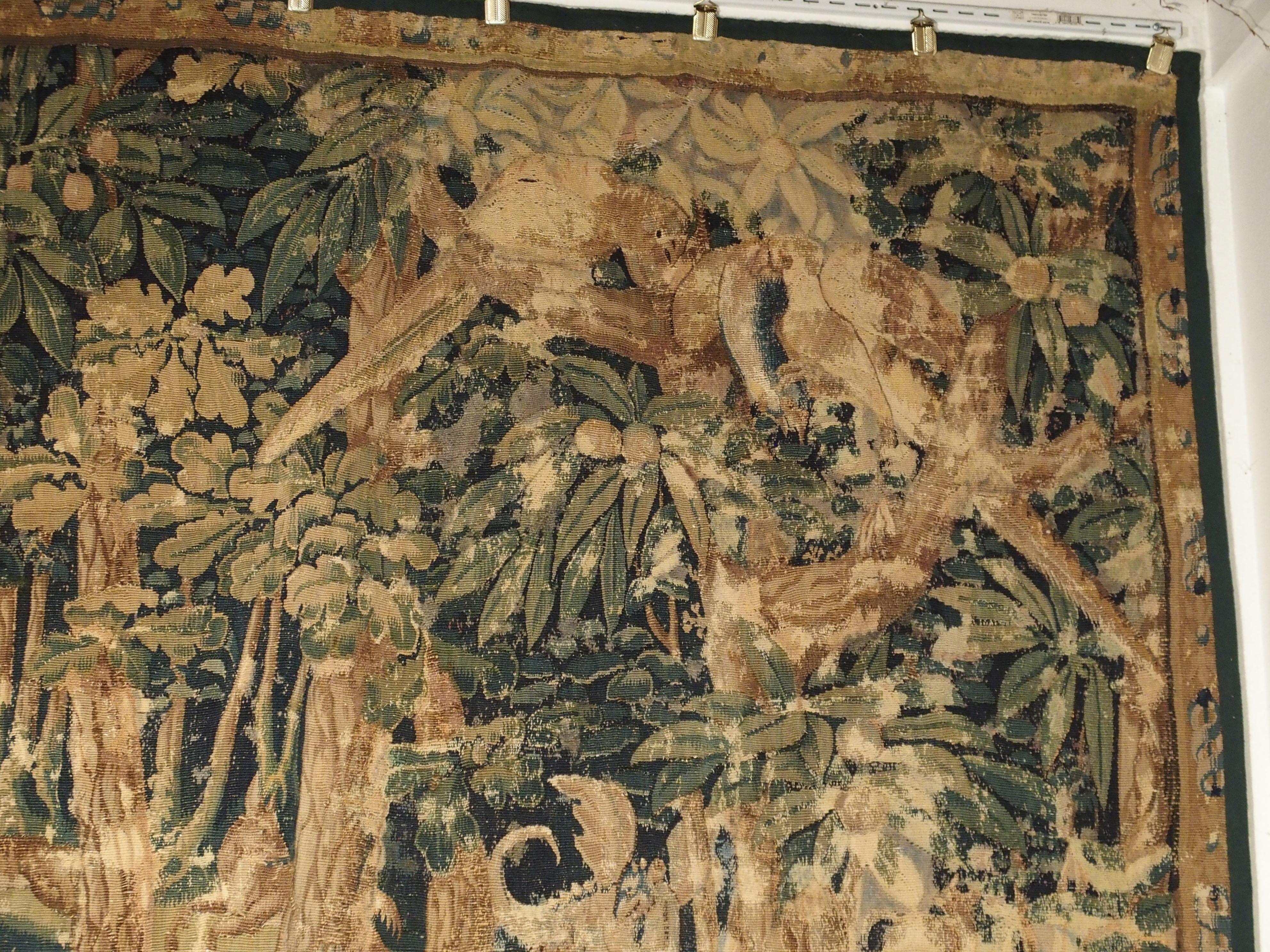 Late 16th Century Flemish Game Park Tapestry with Unicorn, Stag, and Boar 5