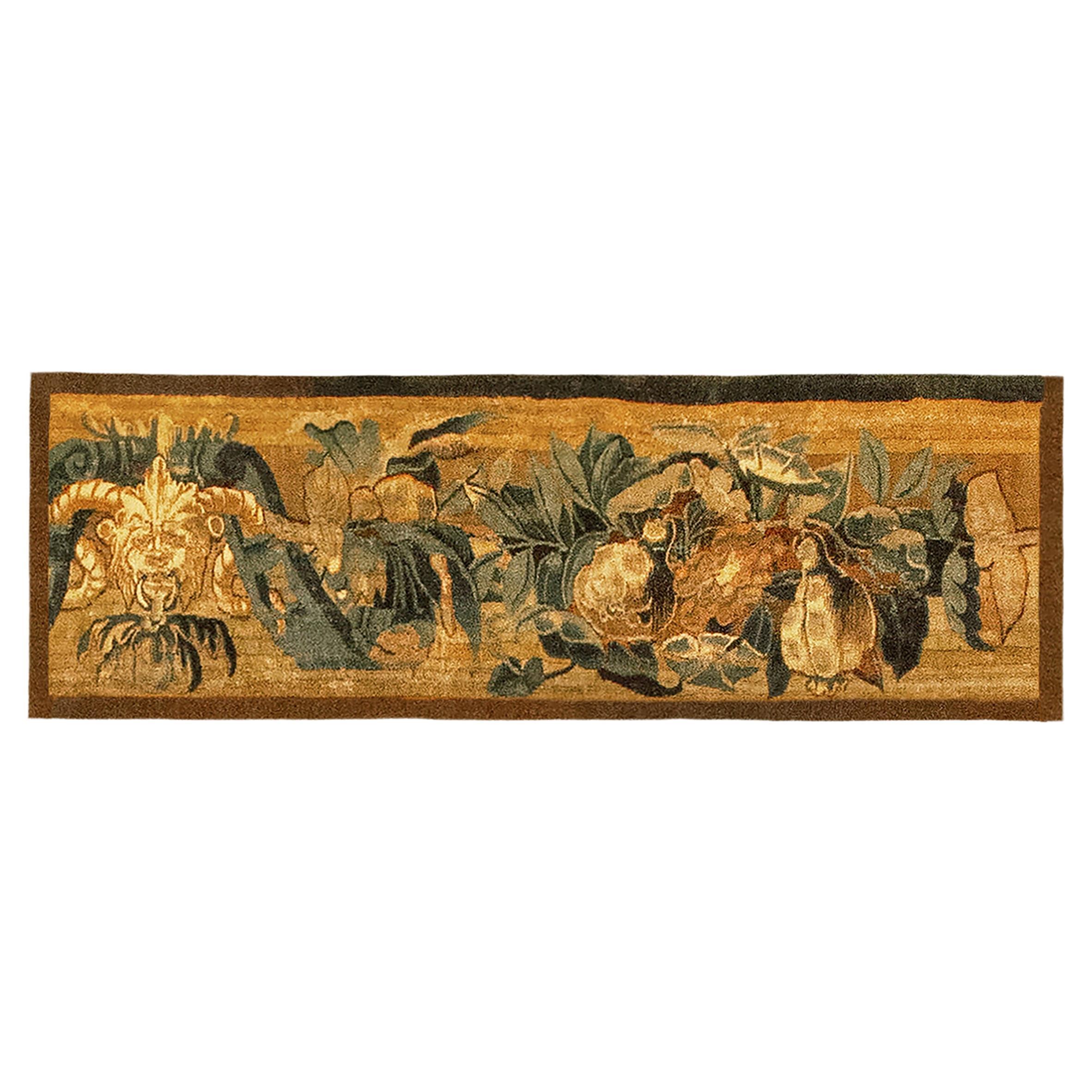 Late 16th Century Flemish Historical Tapestry with Flowers, Horizontal Direction For Sale
