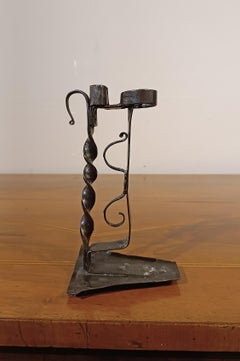 LATE 16th CENTURY IRON CANDLE HOLDER