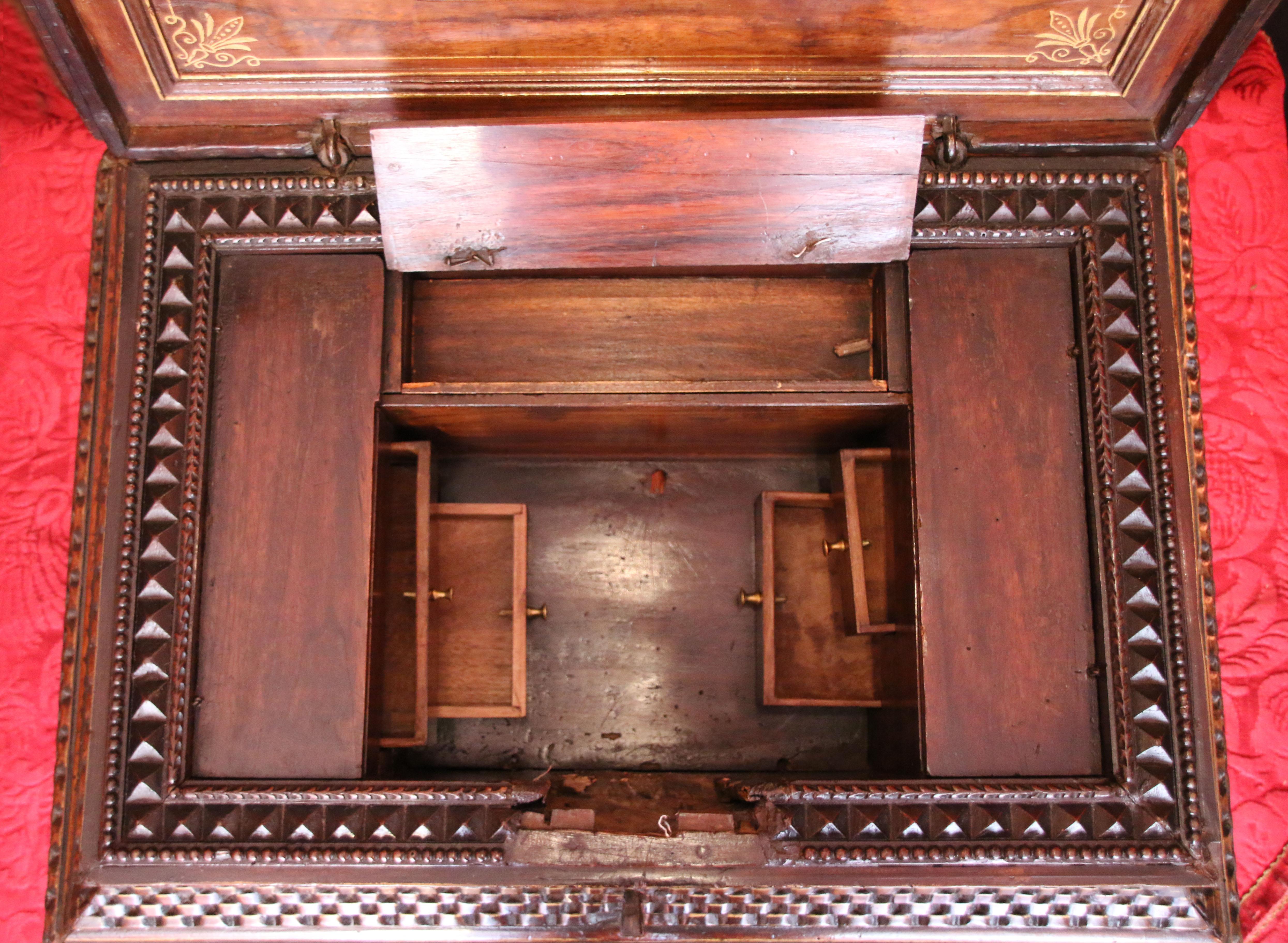 Walnut Late 16th Century Jewelry Chest For Sale