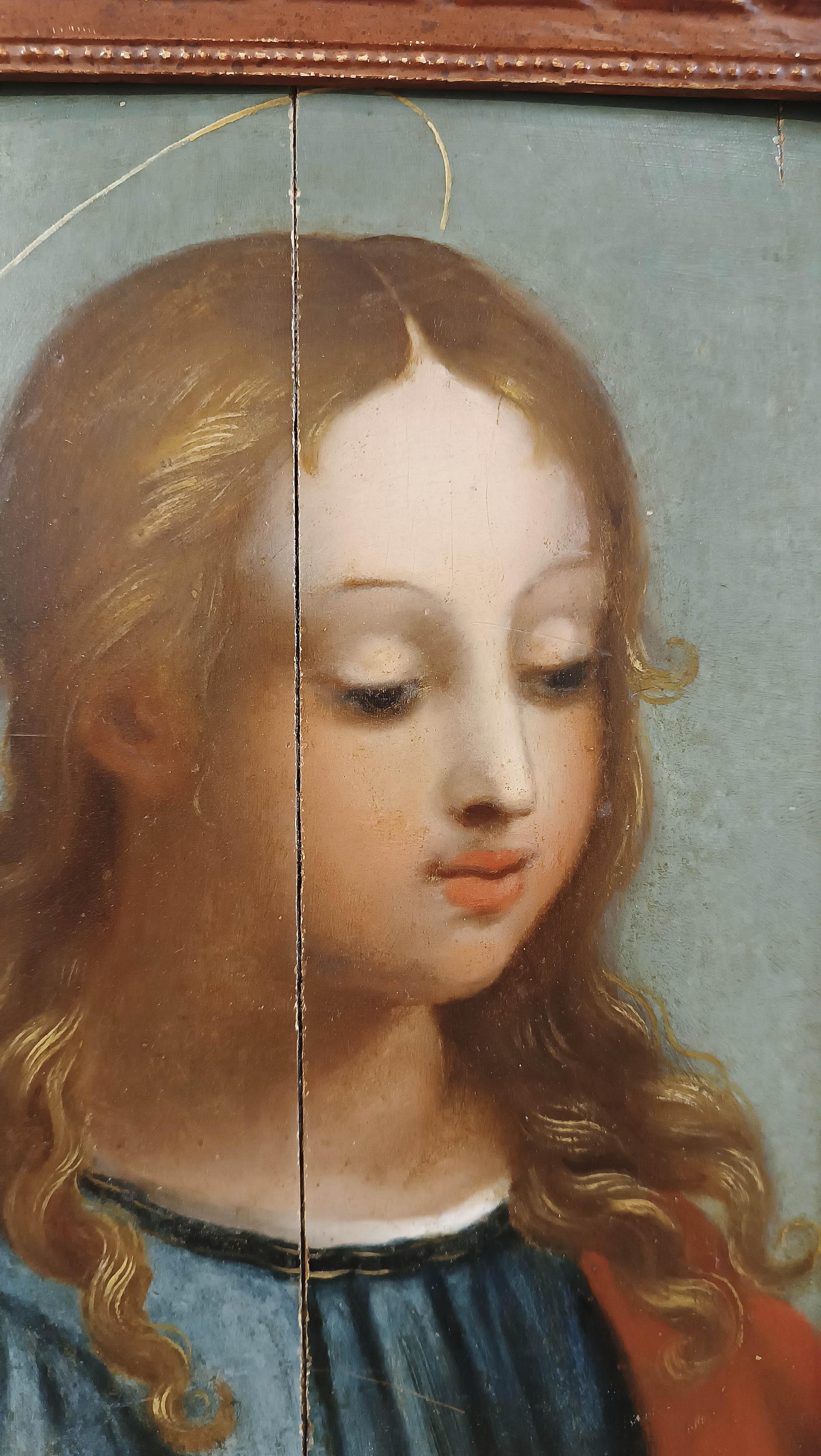 LATE 16th CENTURY PAIR OF OIL PAINTINGS ON WOODEN PANELS In Good Condition For Sale In Firenze, FI
