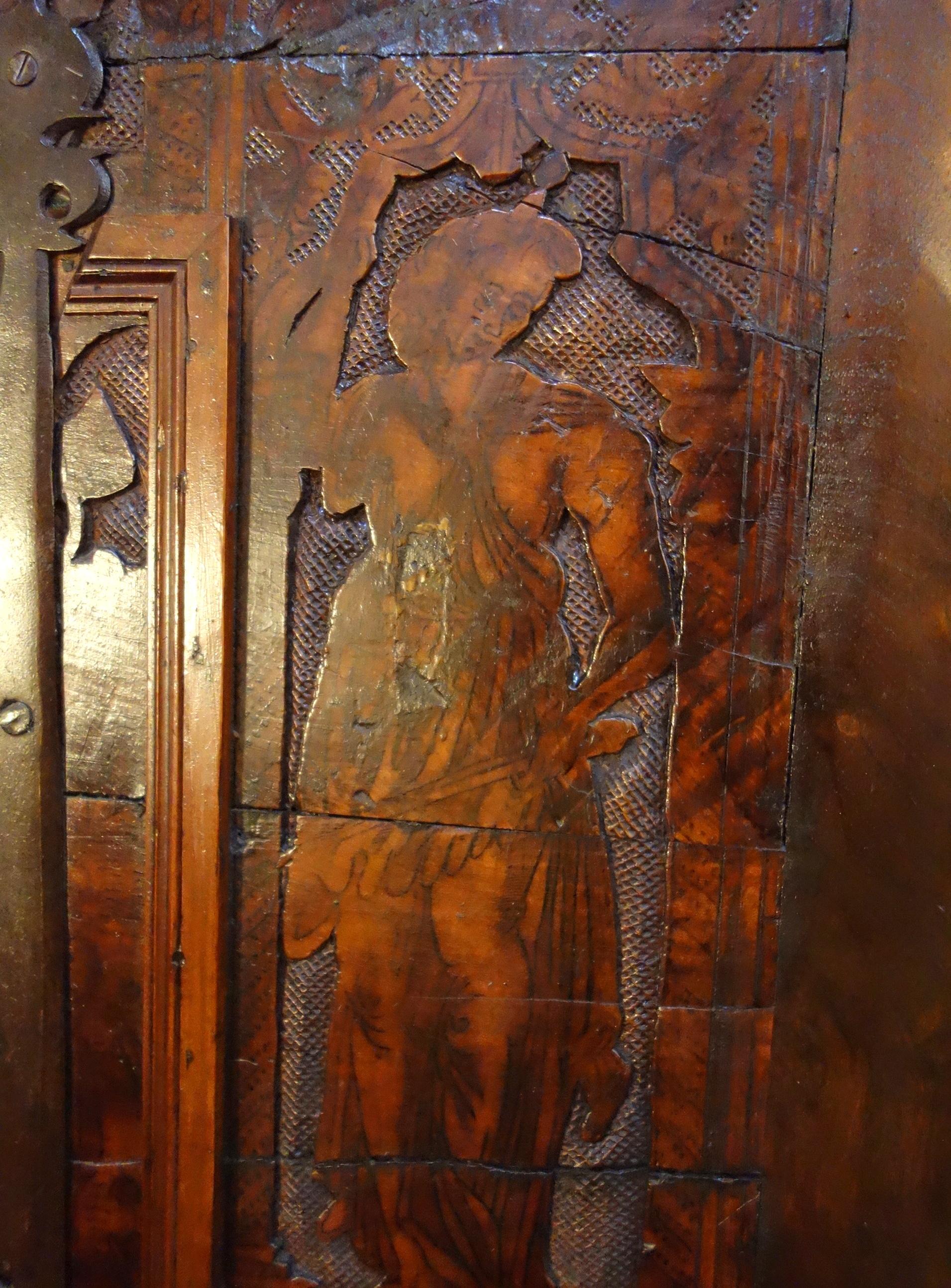 Coffre de jardin en bois de cèdre vénitien Cassone de la fin du 16ème siècle sur le thème de l'Eden en vente 9