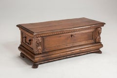Late 16th Century Walnut Engraved Wood Chest
