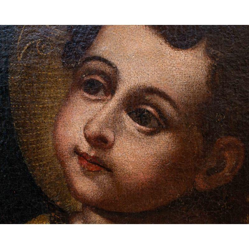 Late 16th - Early 17th Century Madonna with Child Painting Oil on Canvas 2
