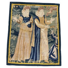 Suspension murale en fragments de tapisserie de la fin du XVIe siècle ou du début du XVIIe siècle