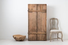 Late 1700s Primitive and Rustic Swedish Folk Art Cabinet