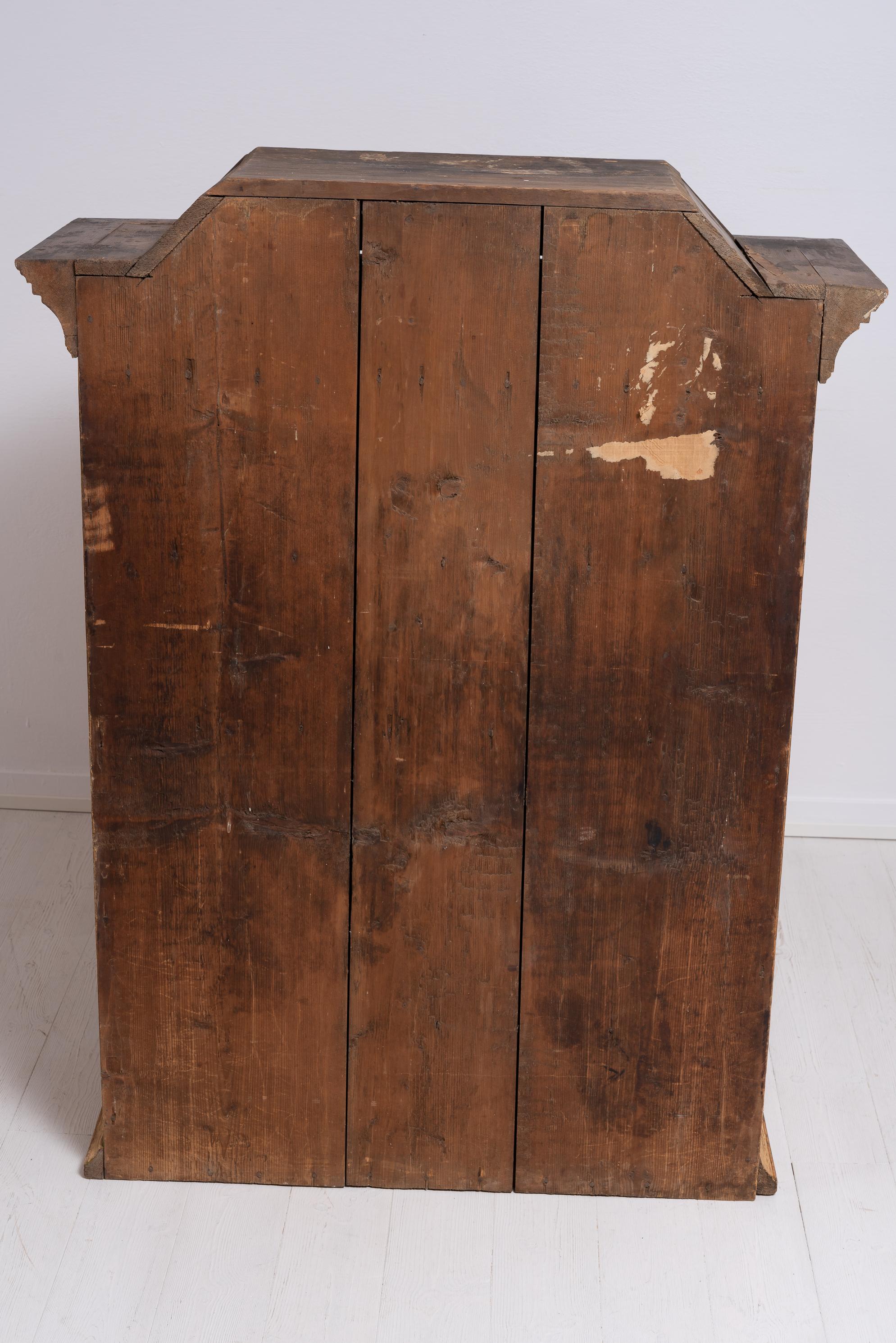 Late 1700s Swedish Baroque Style Country House Cabinet 9