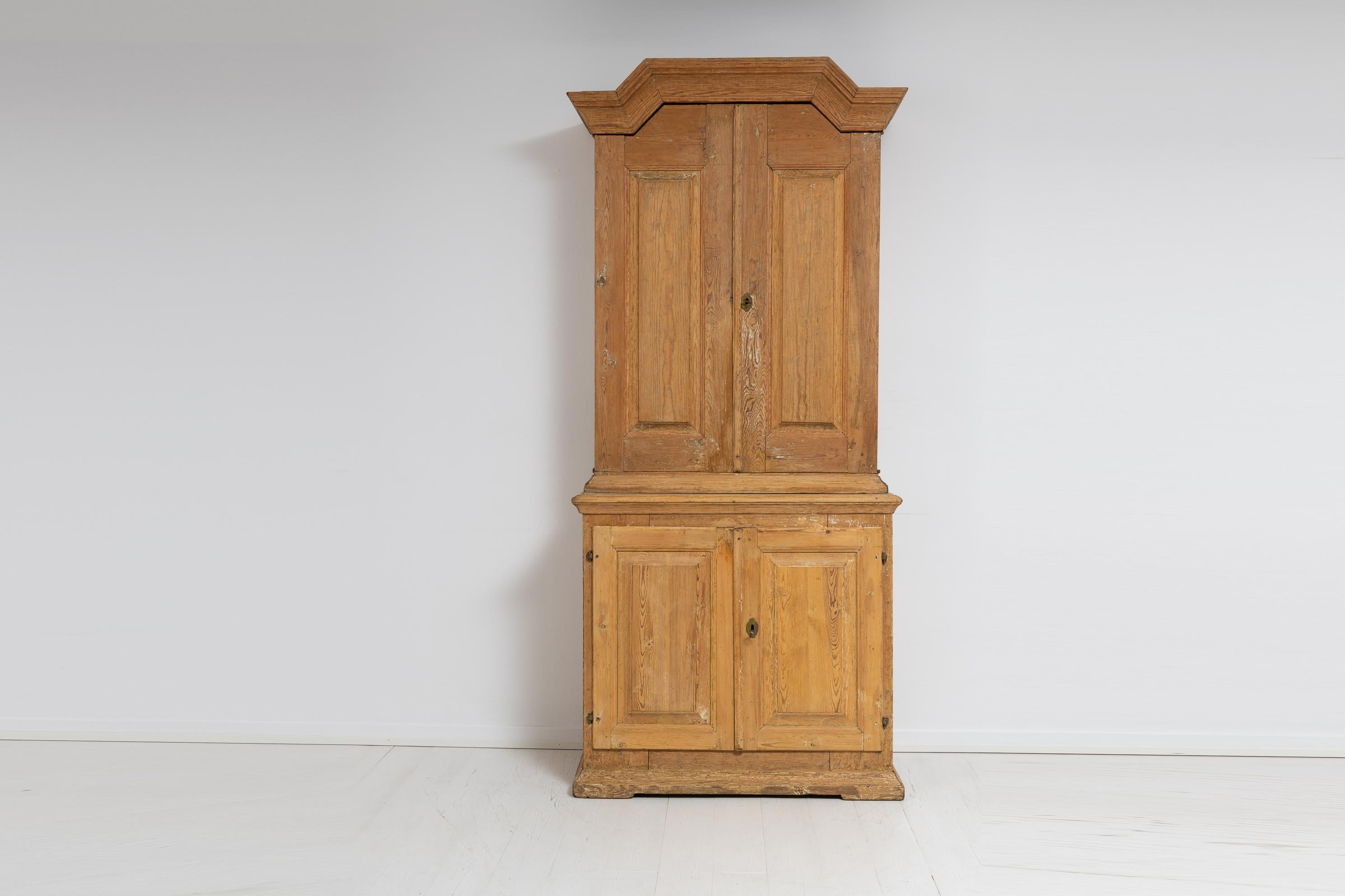 18th Century Late 1700s Swedish Baroque Style Country House Cabinet