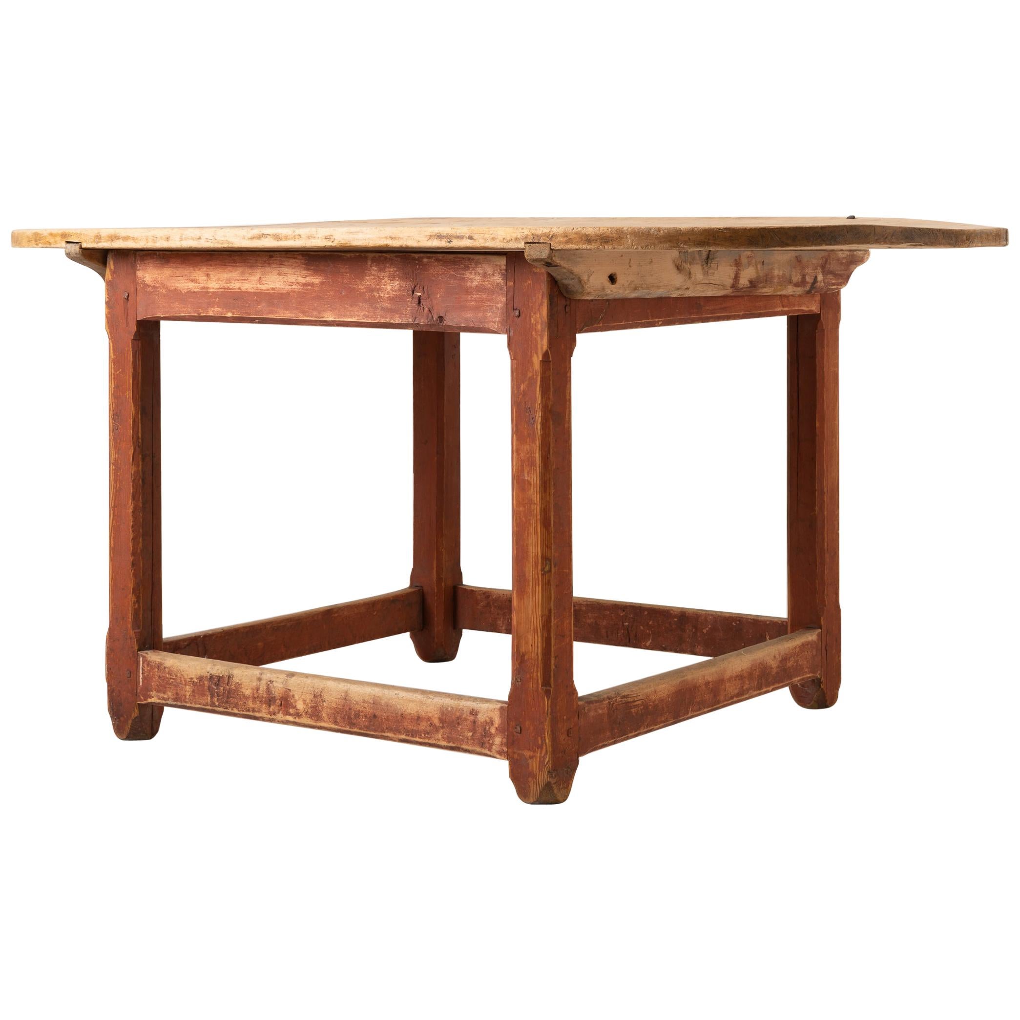 Late 1700s Swedish Rustic Baroque Centre Table For Sale