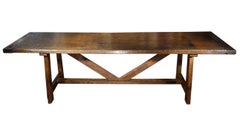 Late 17th C Italian Chestnut Trestle Table also Available in Custom Sizes