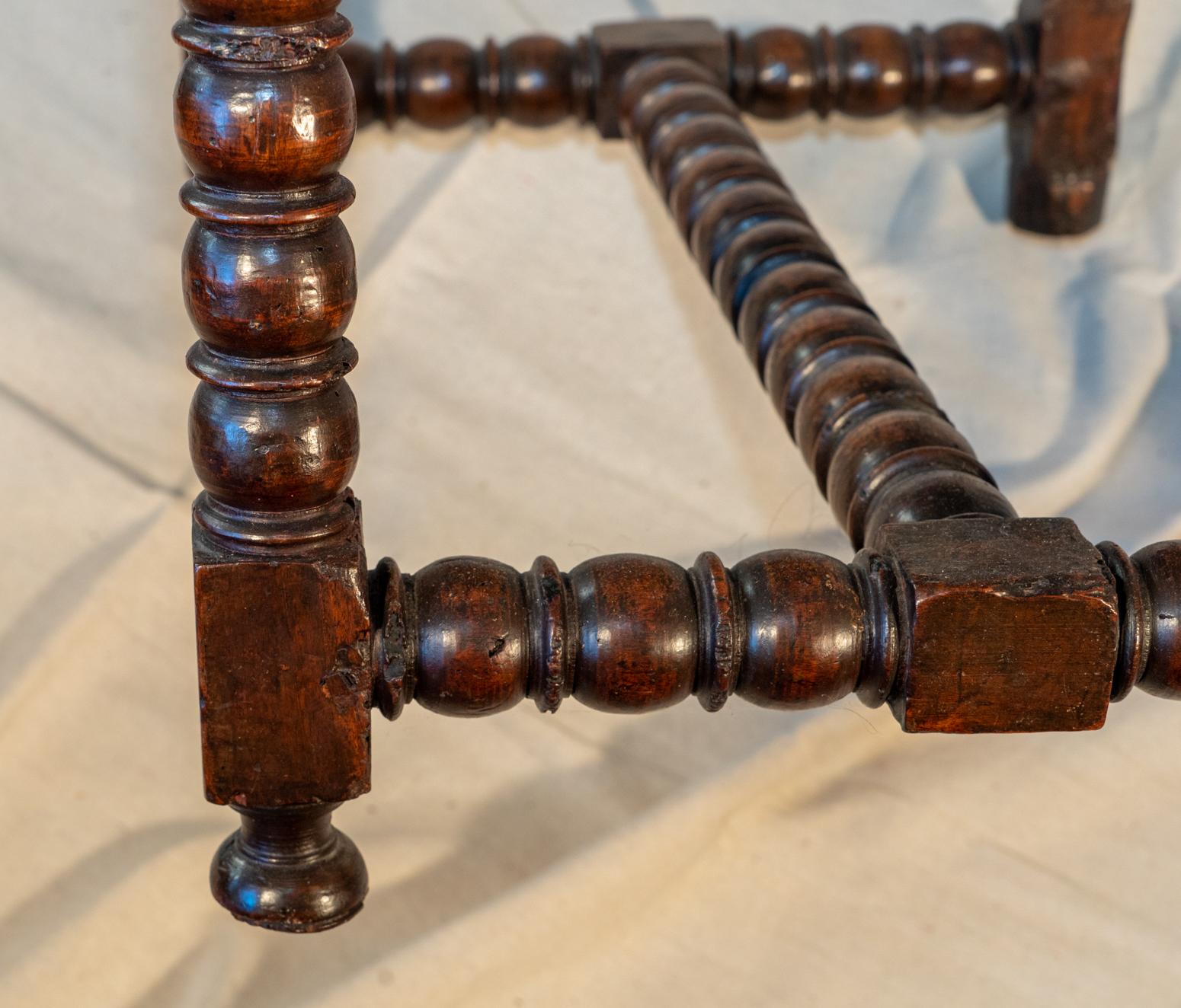 Late 17th Century Italian Walnut Armchair, circa 1680 6