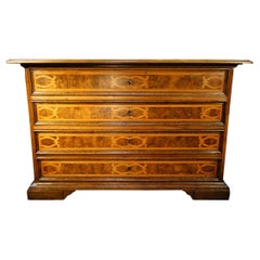 Late 17th C Louis XIV Italian Walnut Scrittorio Con Scarabattolo, Burl & Inlay