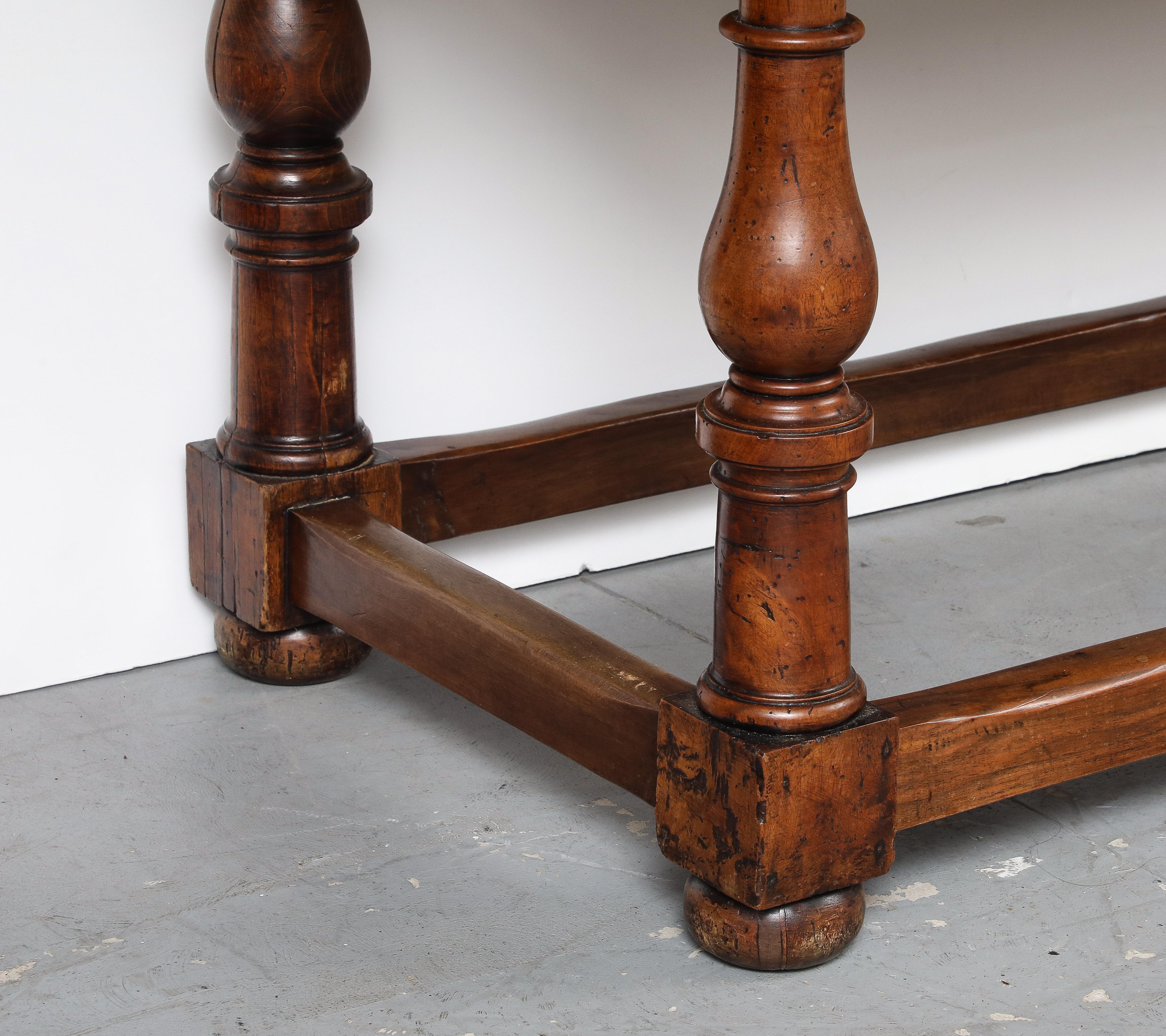 Late 17th C. Tuscan Walnut Console Table, Italy For Sale 3