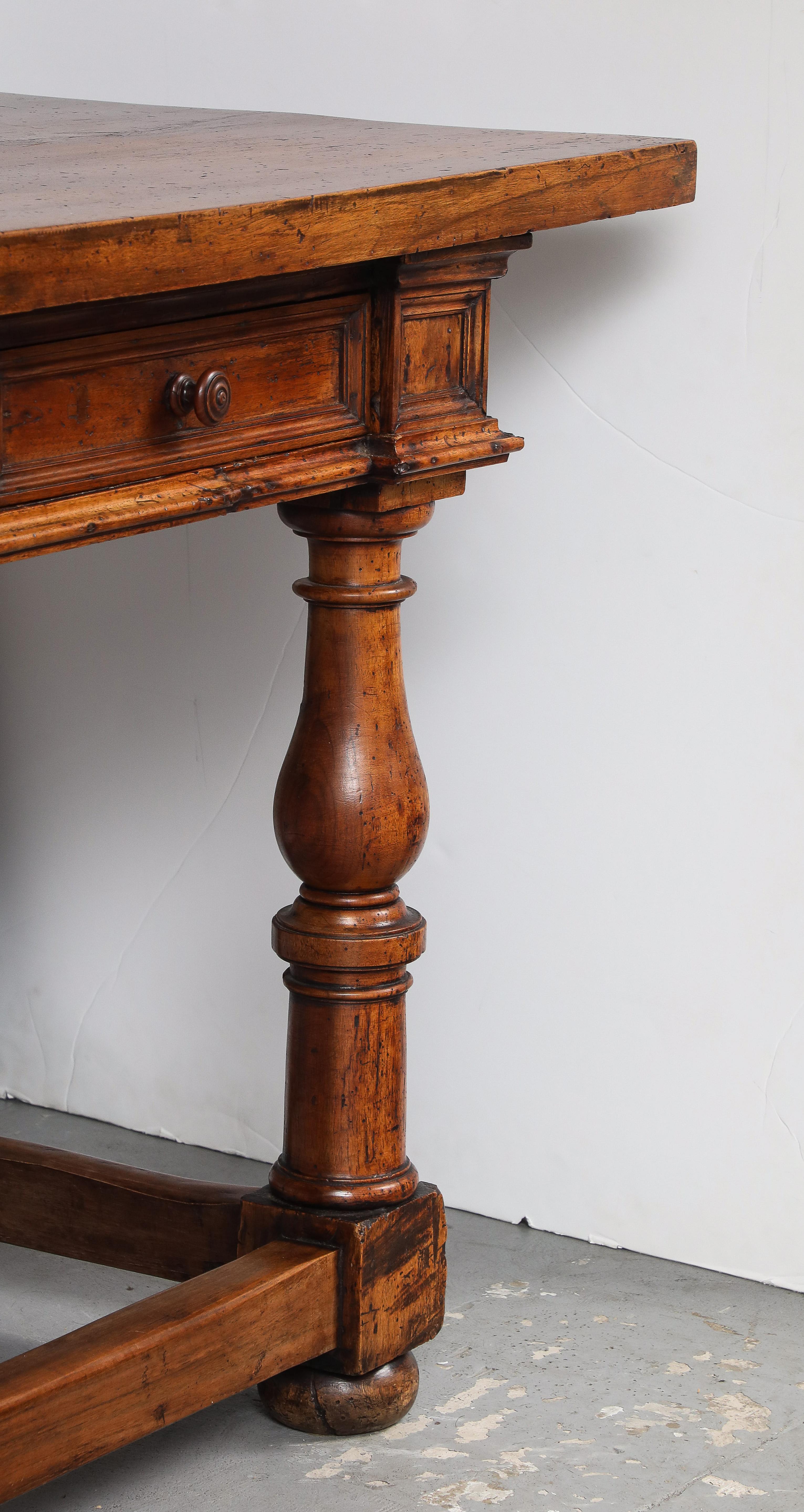 Late 17th C. Tuscan Walnut Console Table, Italy For Sale 5