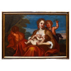 Late 17th Century Allegory Oil on Canvas Venetian School