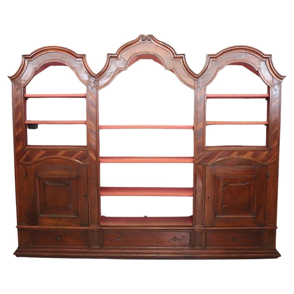 Late 17th Century Antique Walnut Large Bookcase