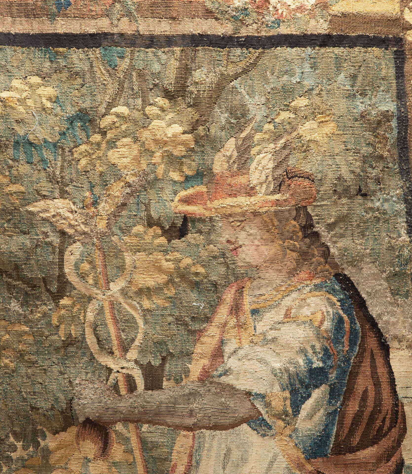 Late 17th Century Aubusson Tapestry Depicting Mercury For Sale 2