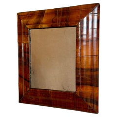 Barockspiegel aus Olivenholz des späten 17. Jahrhunderts mit originalem Quecksilberglas