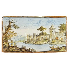 LATE 17th CENTURY CASTELLI MAJOLICA PLAQUE