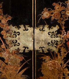 Late 17th Century Charles II Chinoiserie Lacquered Cabinet