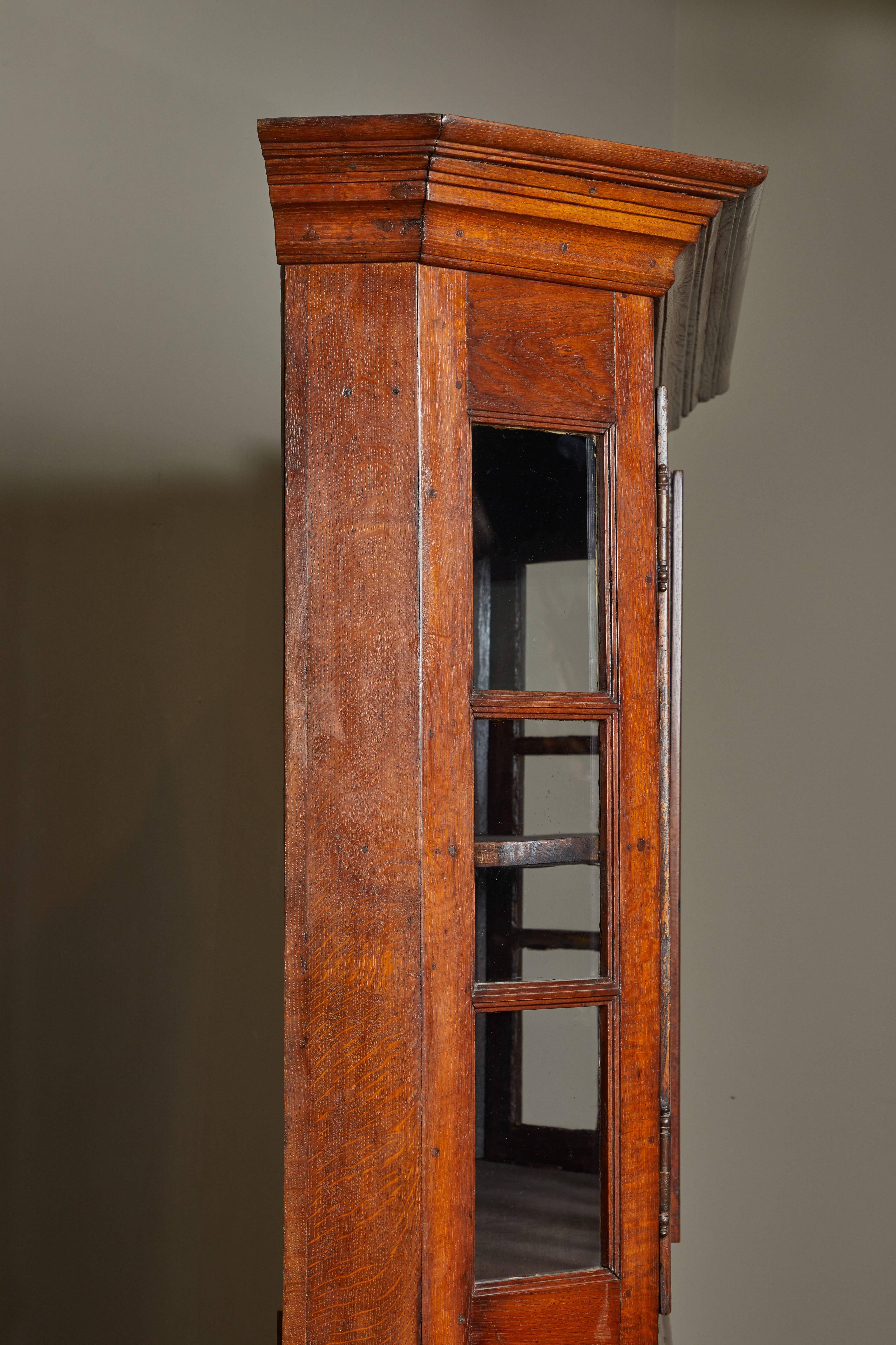 Late 17th Century Danish Baroque Oak Display Cabinet 8