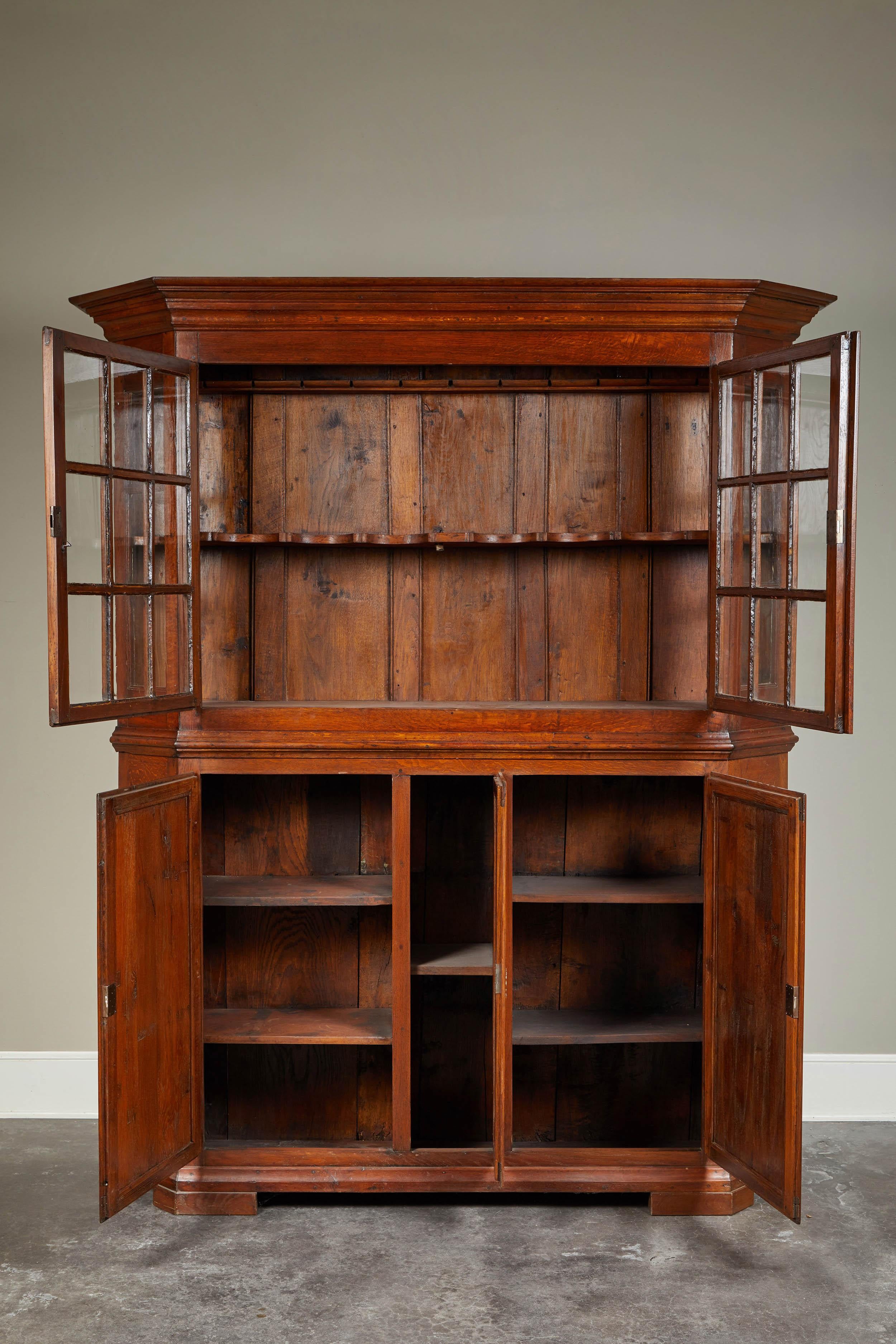 Late 17th Century Danish Baroque Oak Display Cabinet 5