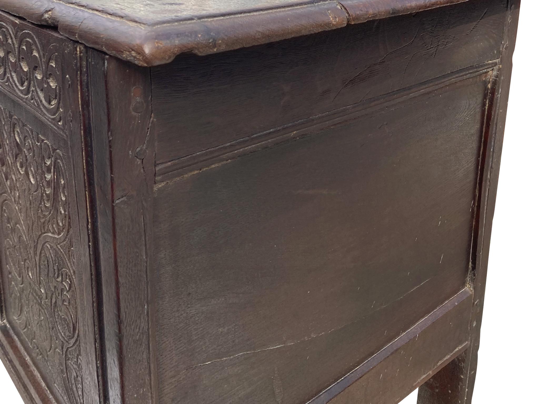 Late 17th Century English Oak Blanket Chest 7