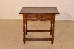 Late 17th Century English Oak Side Table