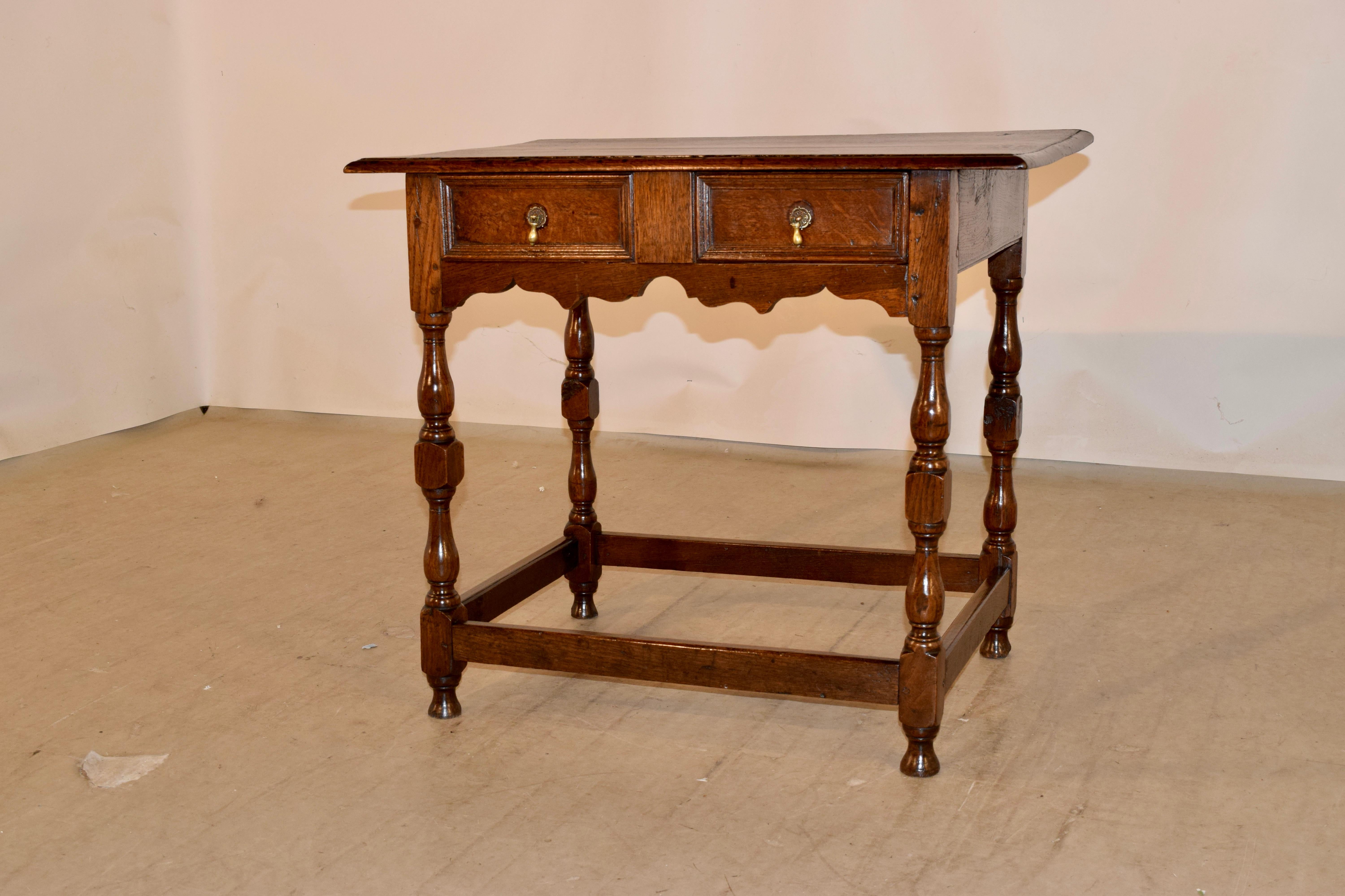 Late 17th Century English Oak Side Table 2