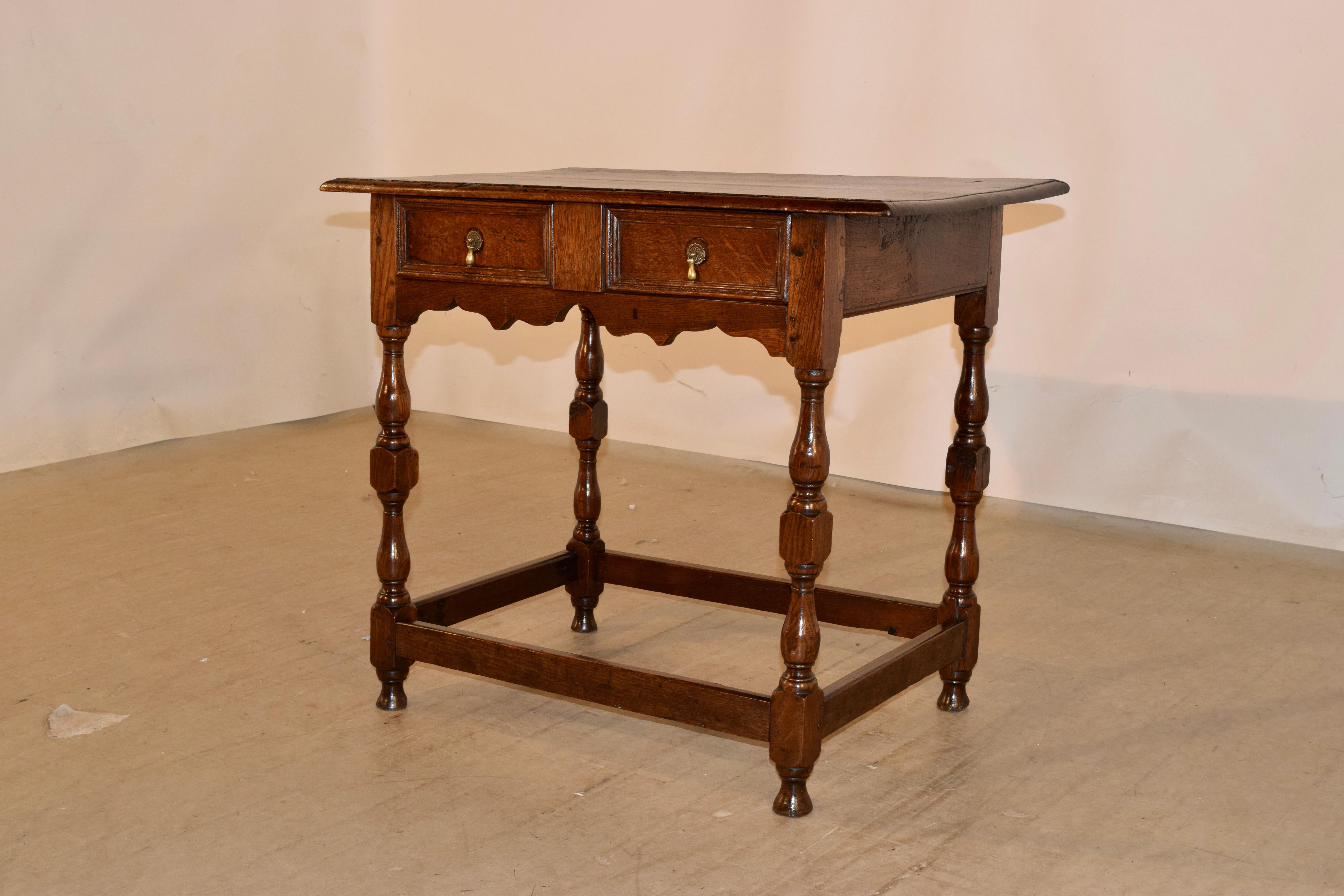 Late 17th Century English Oak Side Table 3