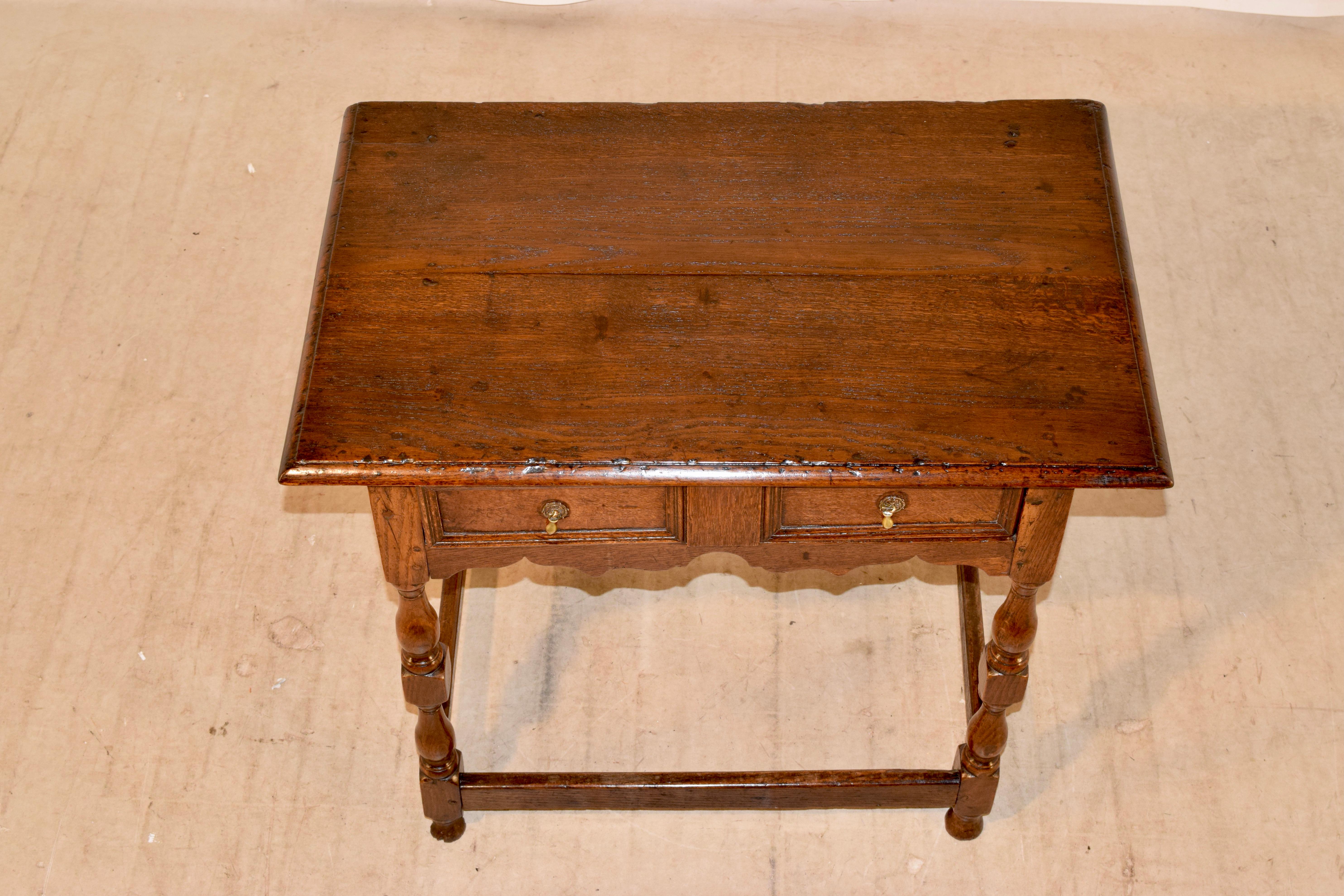 Late 17th Century English Oak Side Table 4