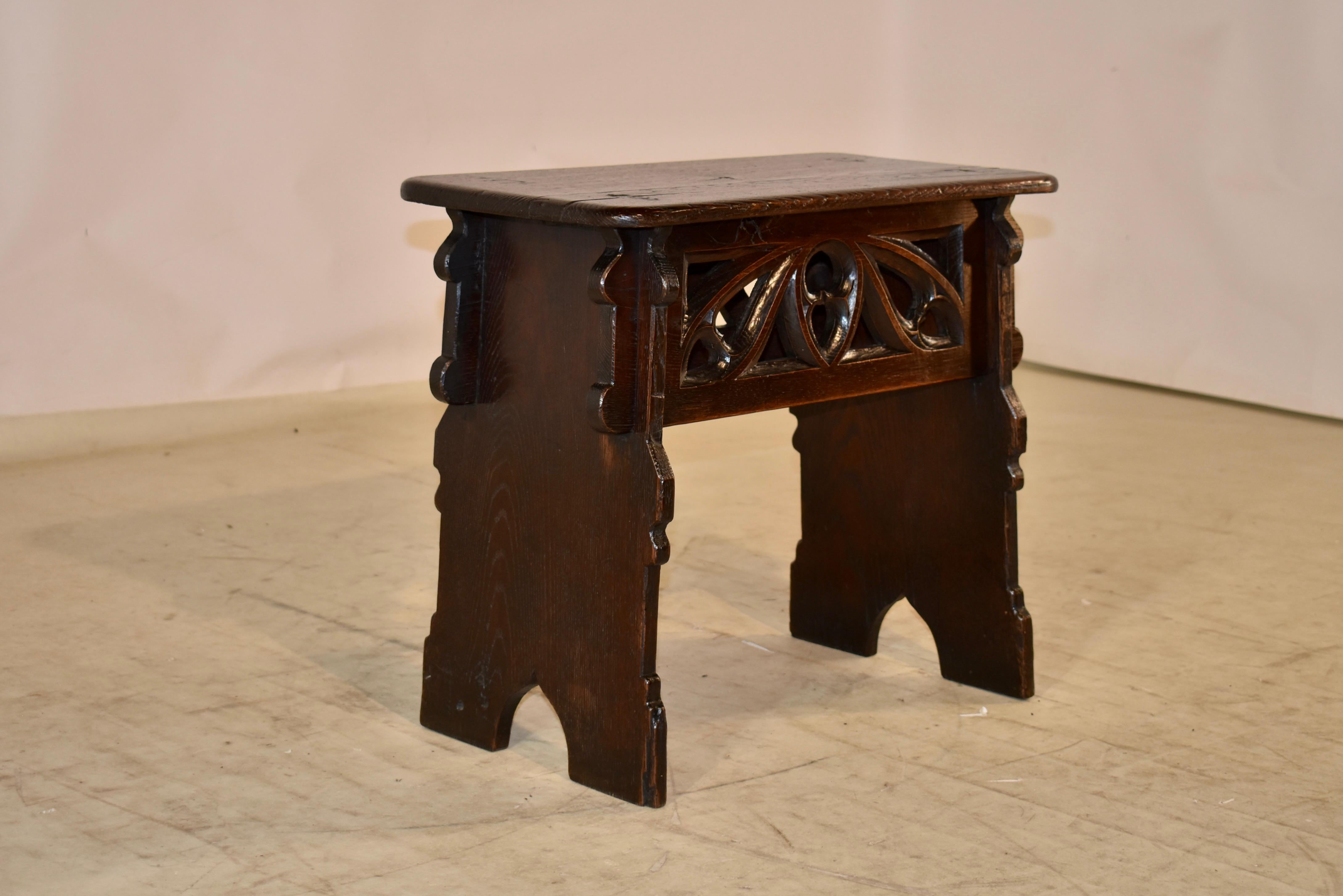 Late 17th Century English Oak Stool at 1stDibs