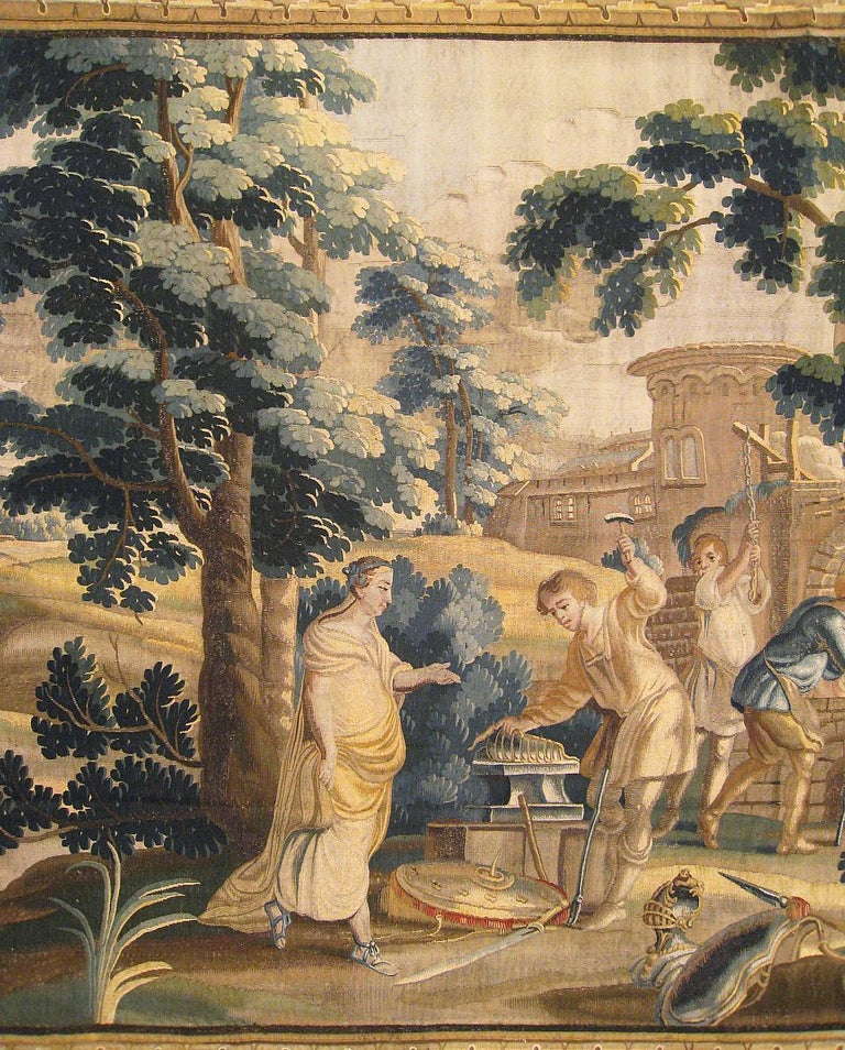 Hand-Woven Late 17th Century Flemish Mythological Tapestry For Sale