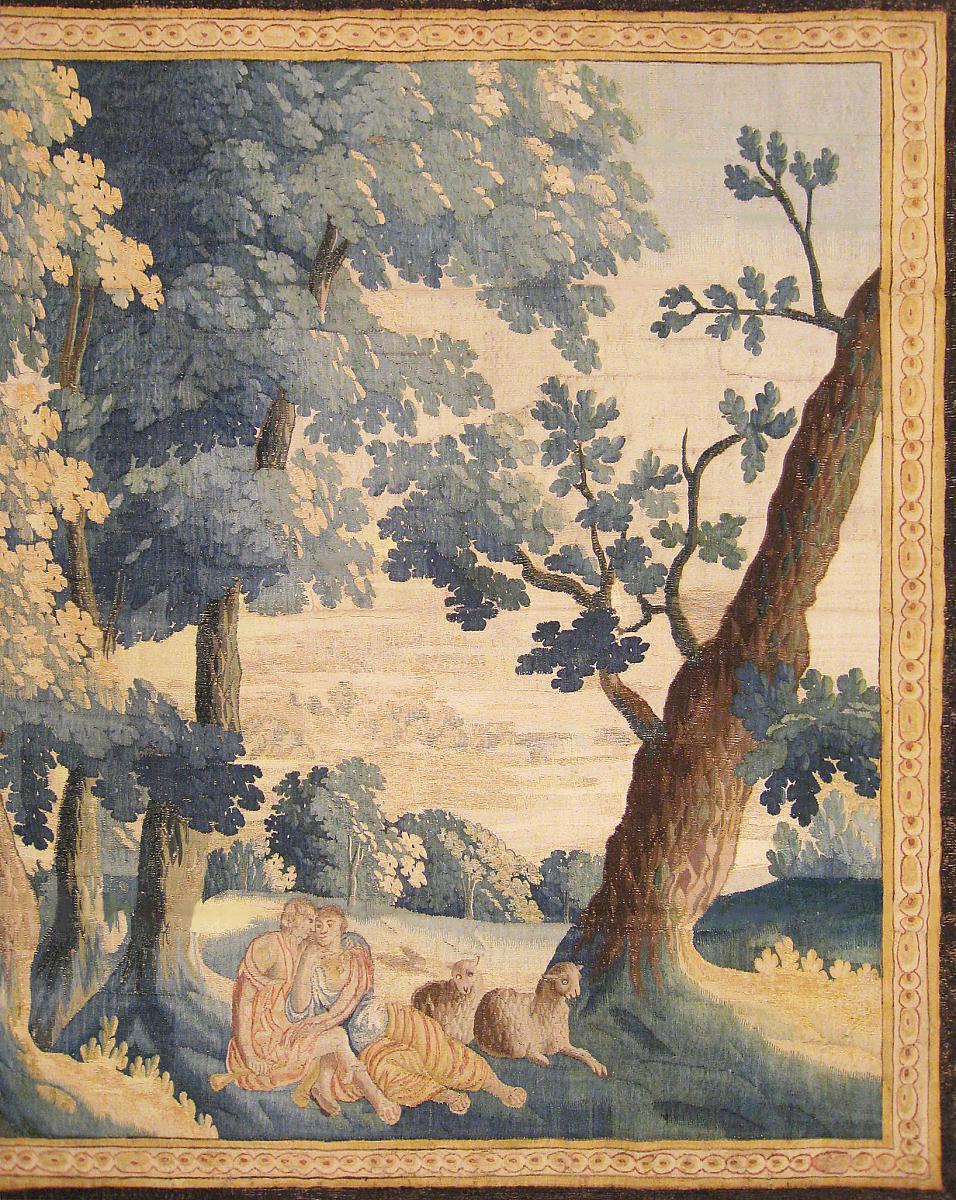 Late 17th Century Flemish Pastoral Landscape Tapestry In Good Condition For Sale In New York, NY
