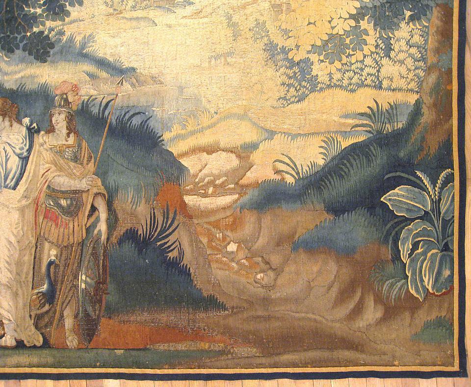 Französischer mythologischer Aubusson-Wandteppich, Judgement of Paris, spätes 17. Jahrhundert (Handgewebt)