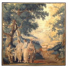 Late 17th Century French Aubusson Mythological Tapestry, Judgement of Paris