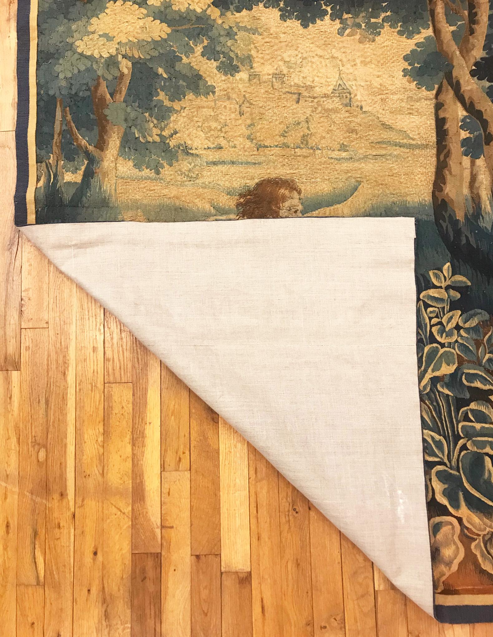 Late 17th Century French Aubusson Mythological Tapestry, with Apollo & Daphne 3
